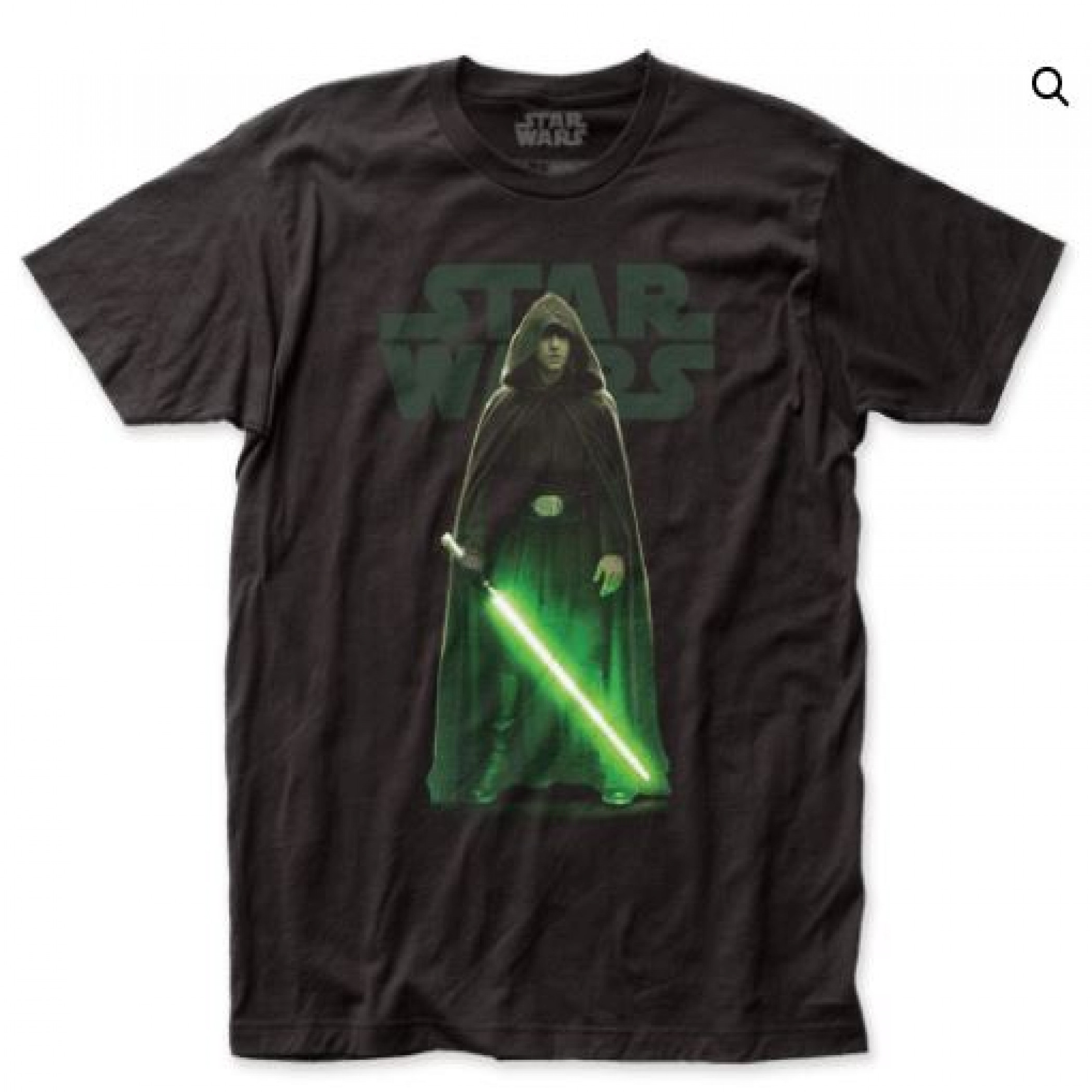 Star Wars The Mandalorian Classic Luke Skywalker w/ Lightsaber T-Shirt, Black