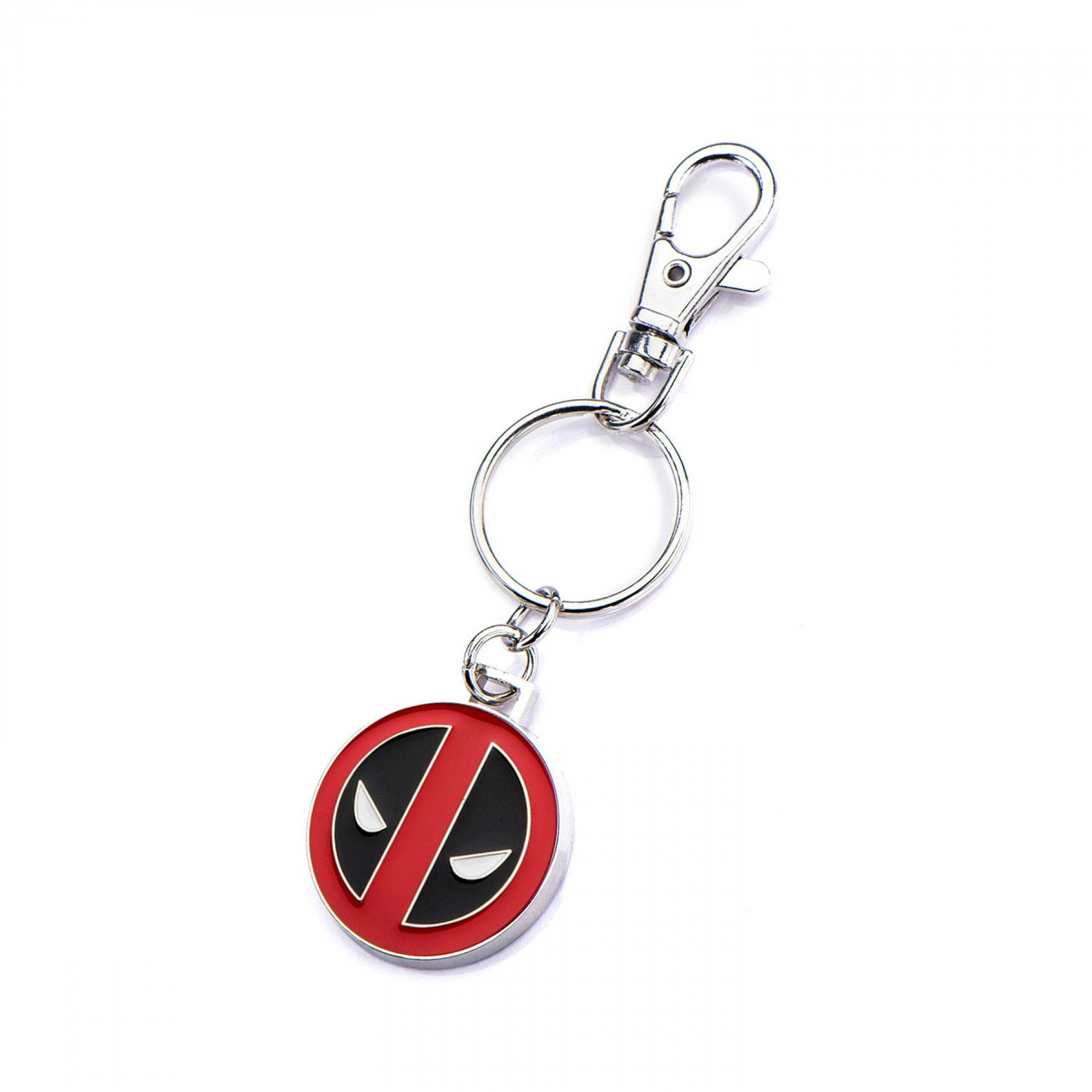 Deadpool Face Stainless Steel Key Chain, Red