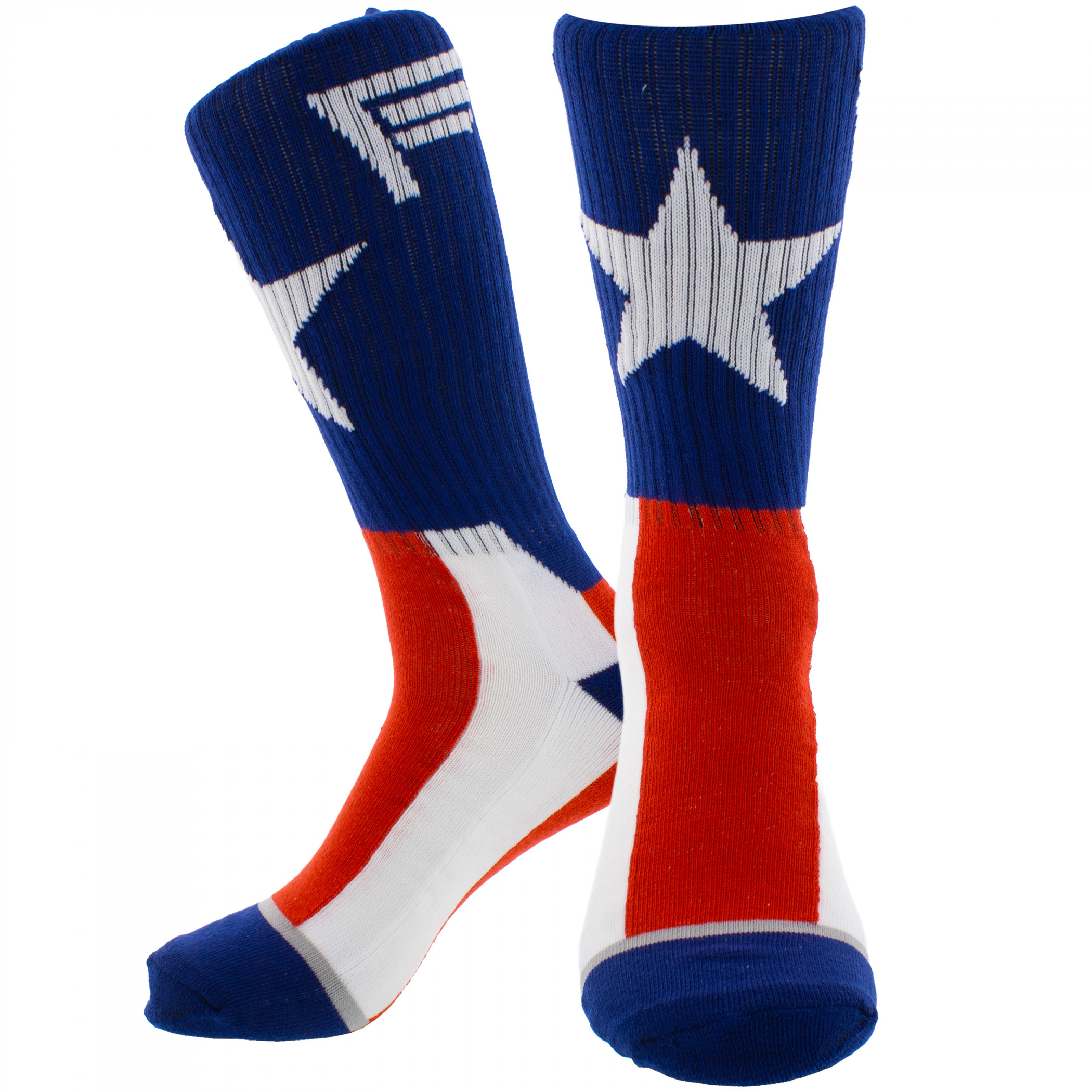 Captain America Suit-Up Athletic Socks, Blue