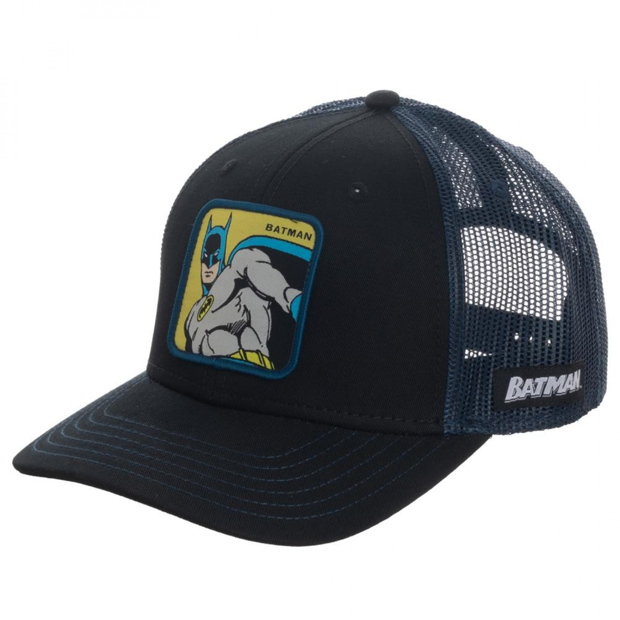 Batman Patch Trucker Hat, Black