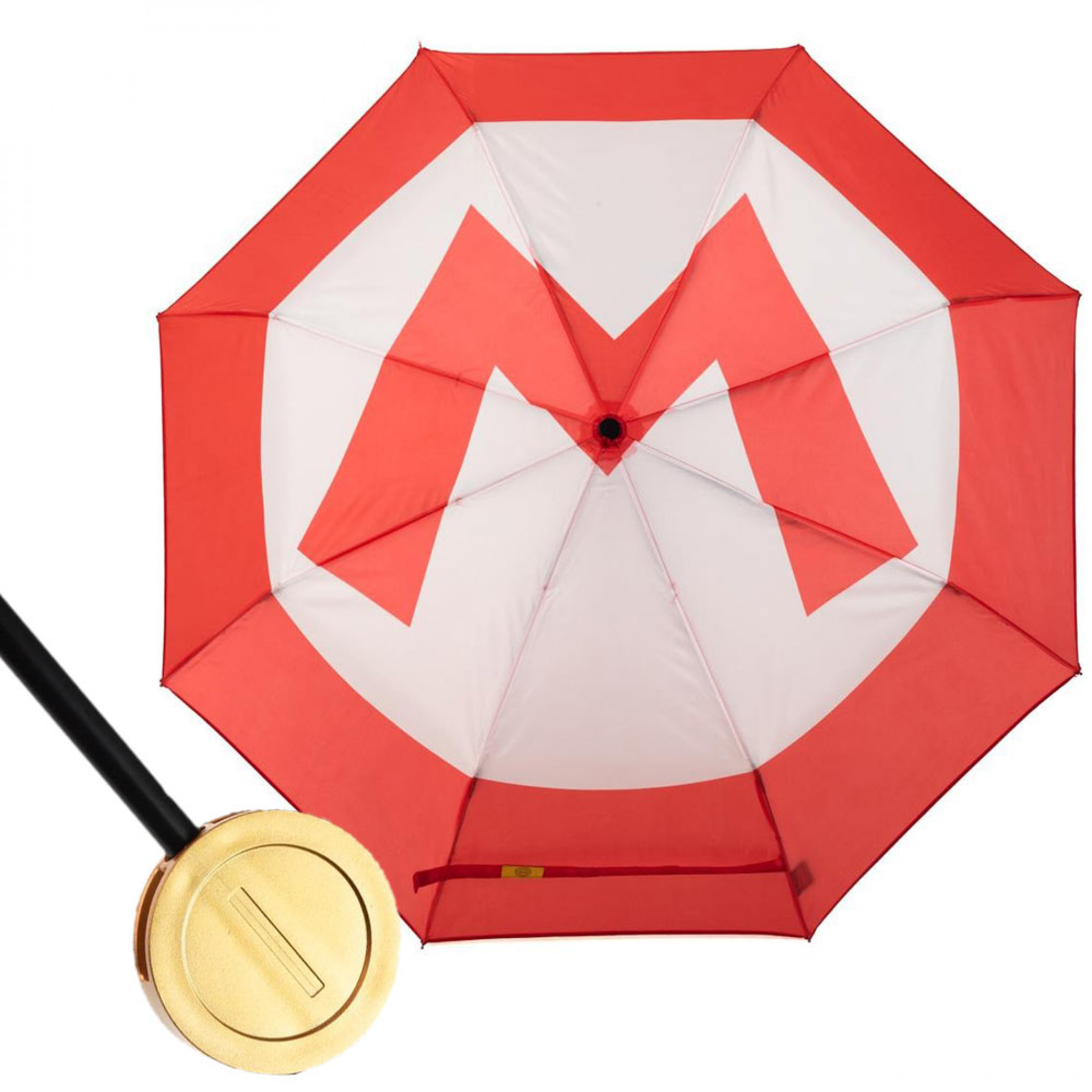 Super Mario Coin Handle Umbrella, Red