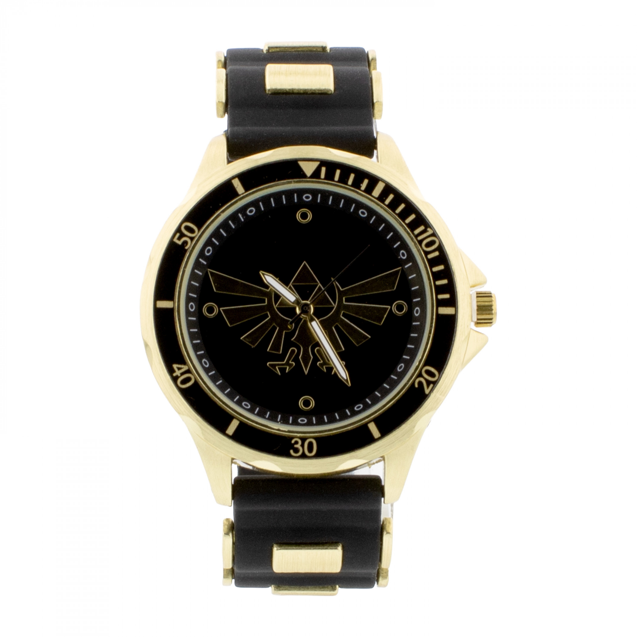 Zelda Triforce Watch with Rubber Band, Black