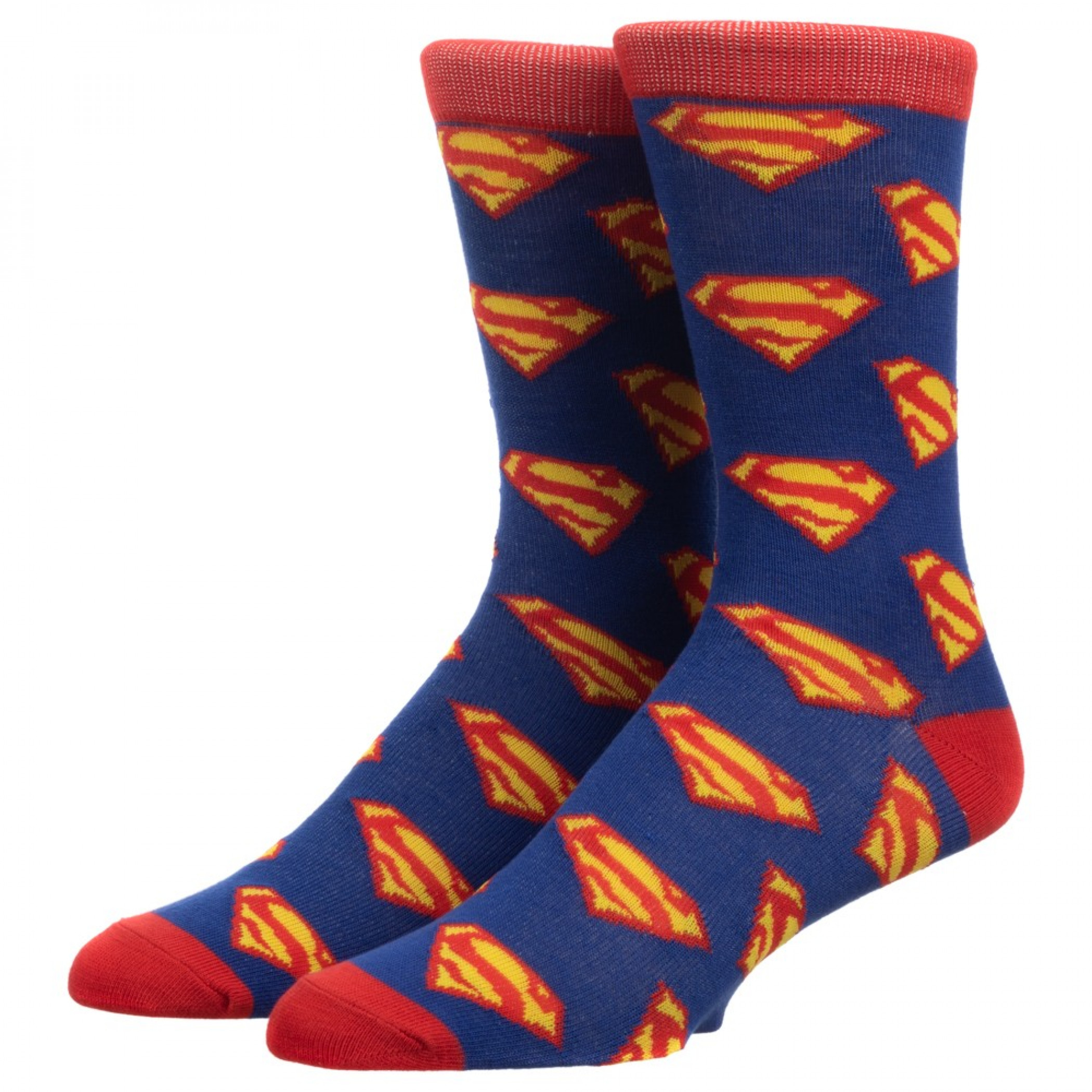 Superman All Over Print Crew Socks, Multi-Color
