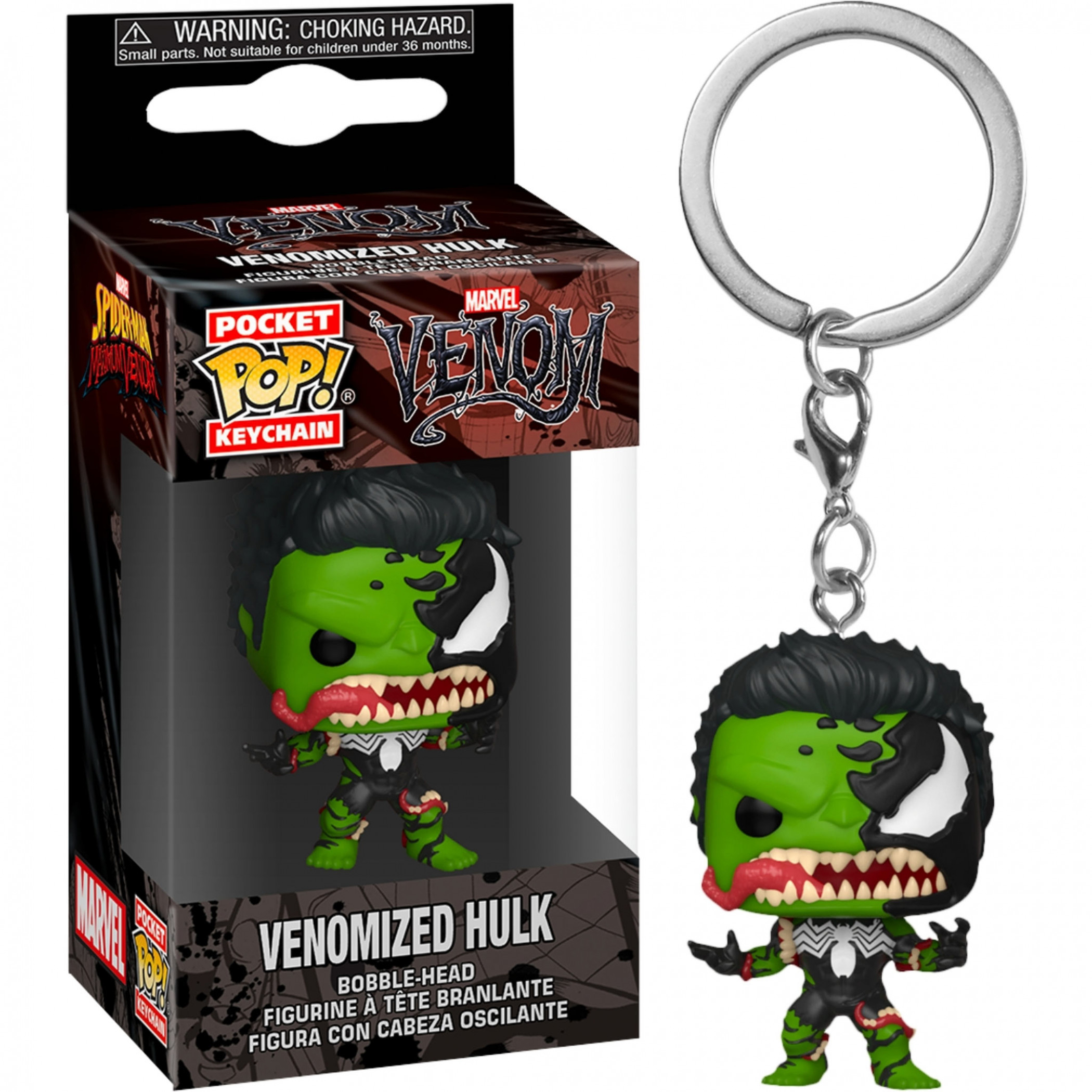 Venom and Hulk Mashup Funko Pop! Keychain, Black