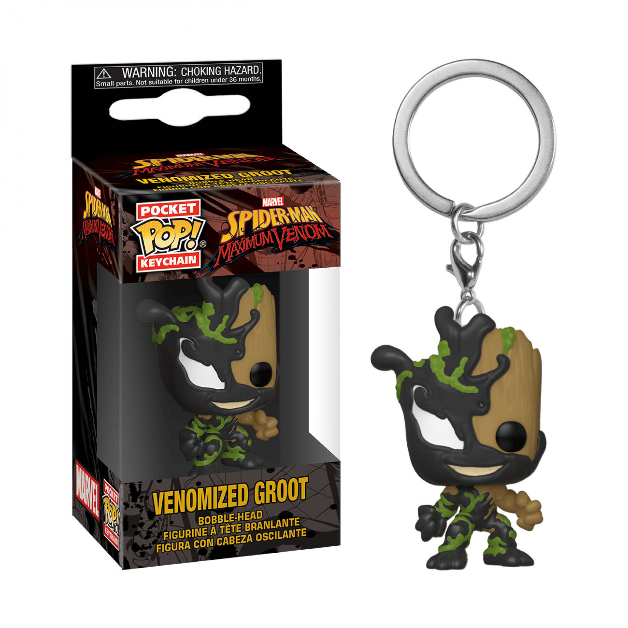 Venom and Groot Mashup Funko Pop! Keychain, Black