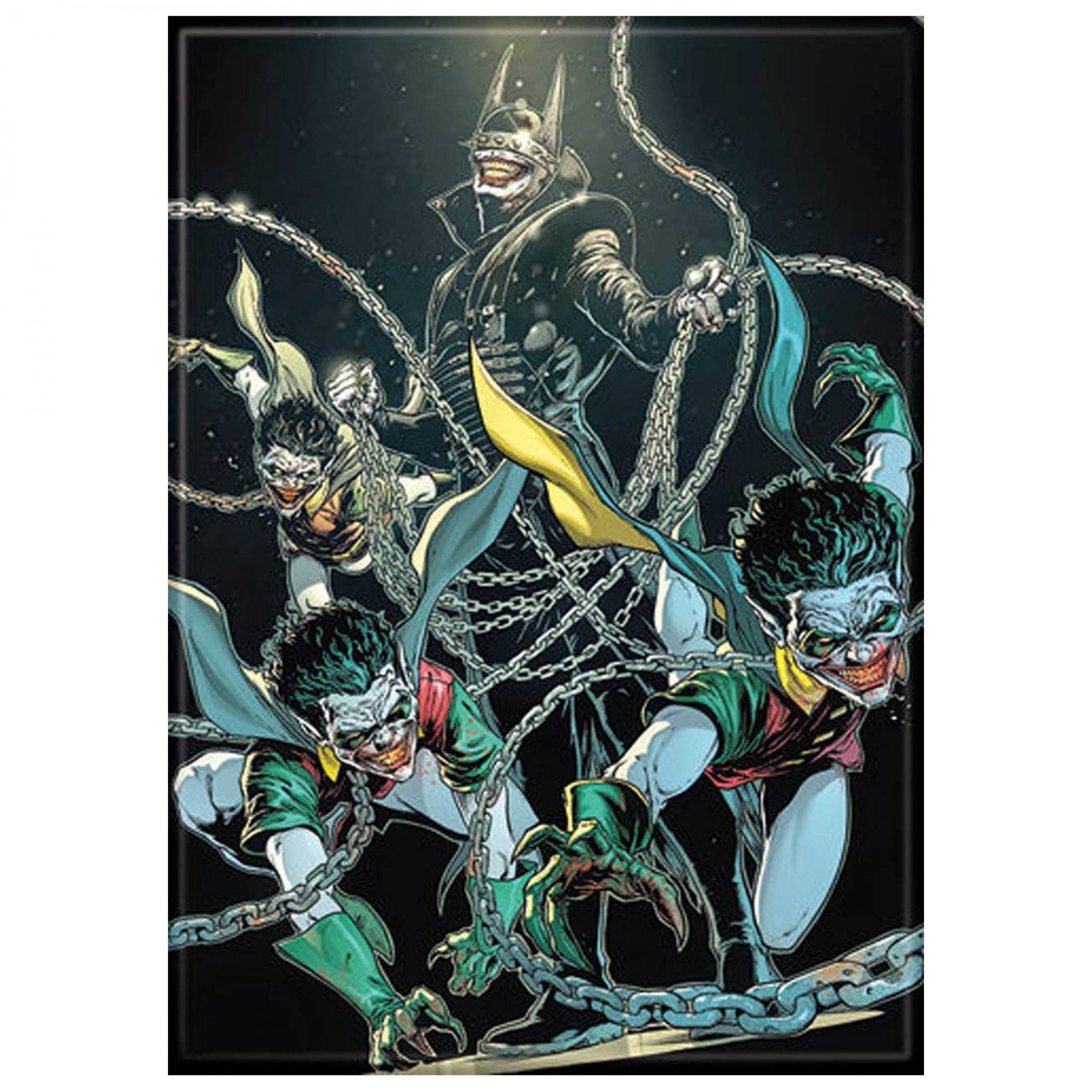 Batman Joker Who Laughs Magnet, Black