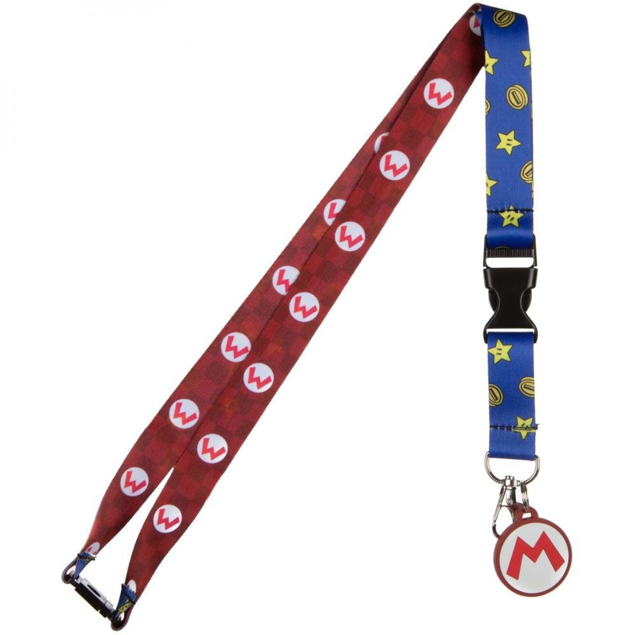 Super Mario Bros. Nintendo Icons Lanyard, Blue