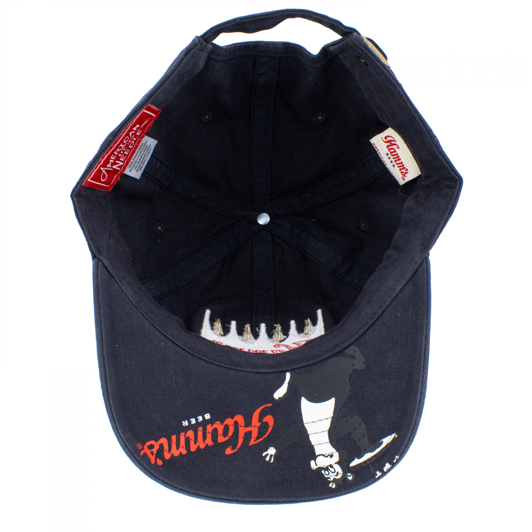 Hamm's Underside Brim Bear Strapback Hat