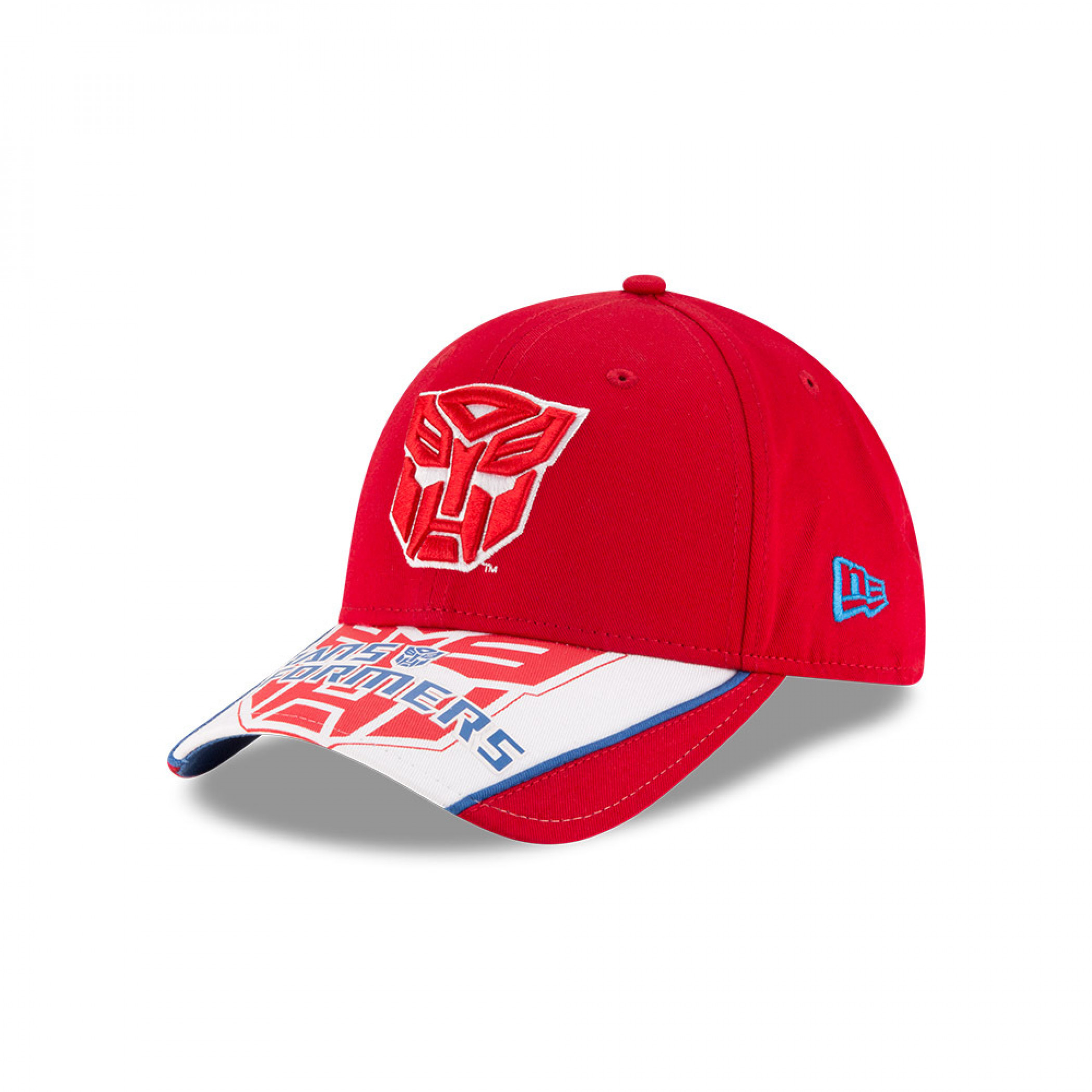 Transformers Text and Autobot Logo New Era 9Forty Adjustable Hat, Red