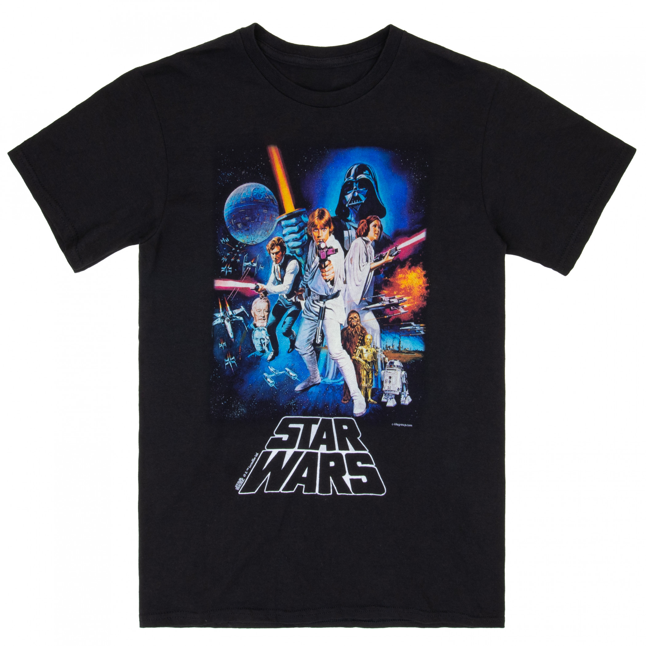 Star Wars A New Hope Movie Poster T-Shirt, Black