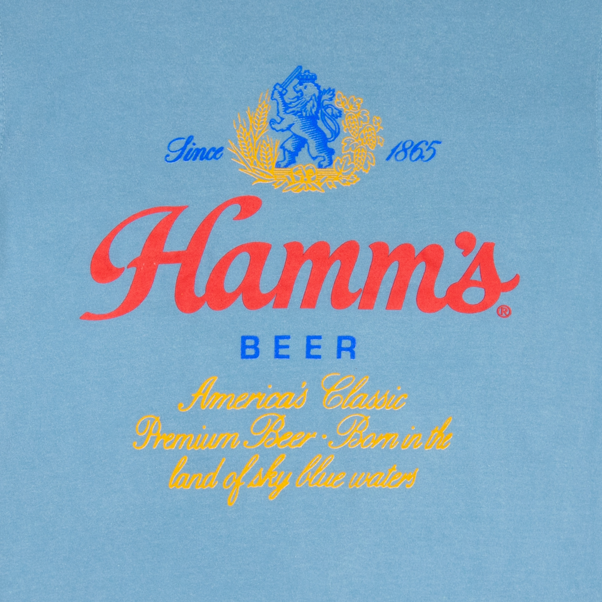 Hamm's Beer Logo Vintage Garment Wash T-Shirt
