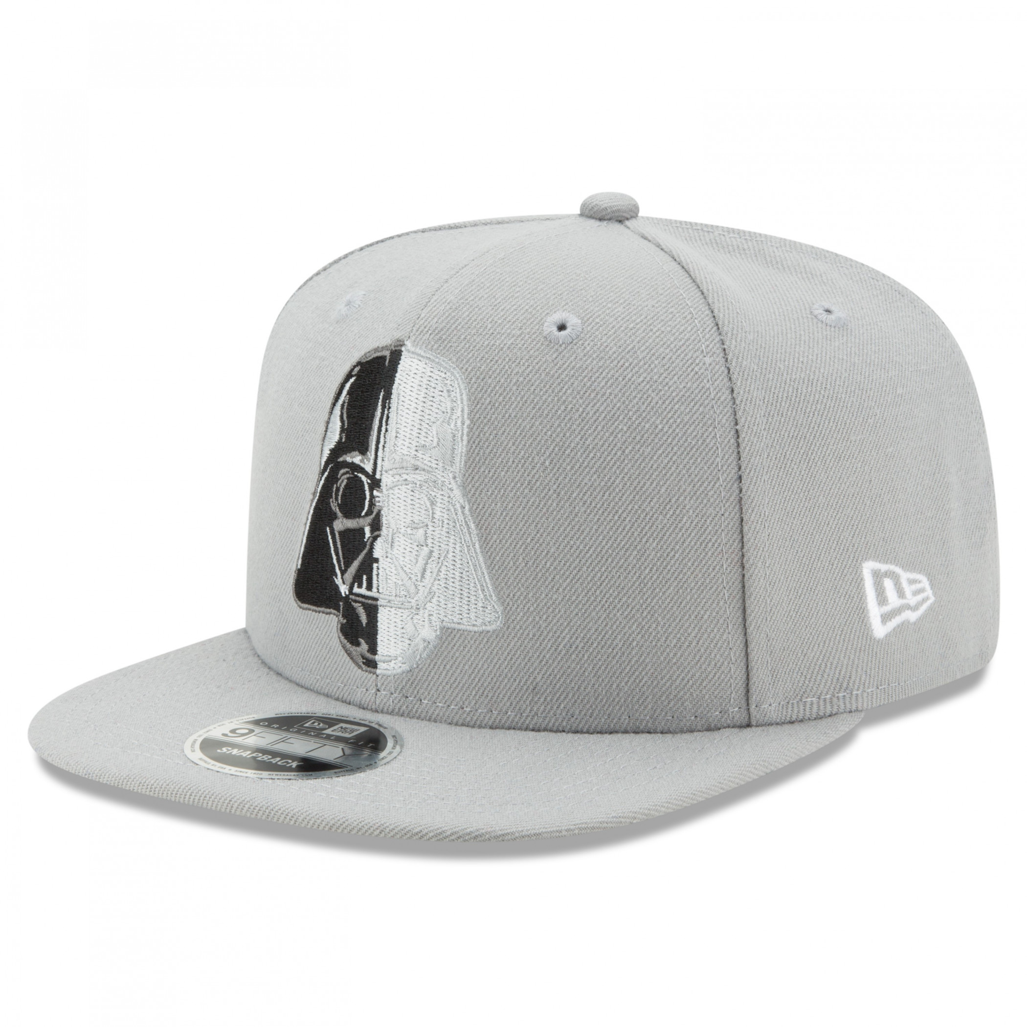 Star Wars Darth Vader Split Face Helmet New Era 9Fifty Adjustable Hat, Grey