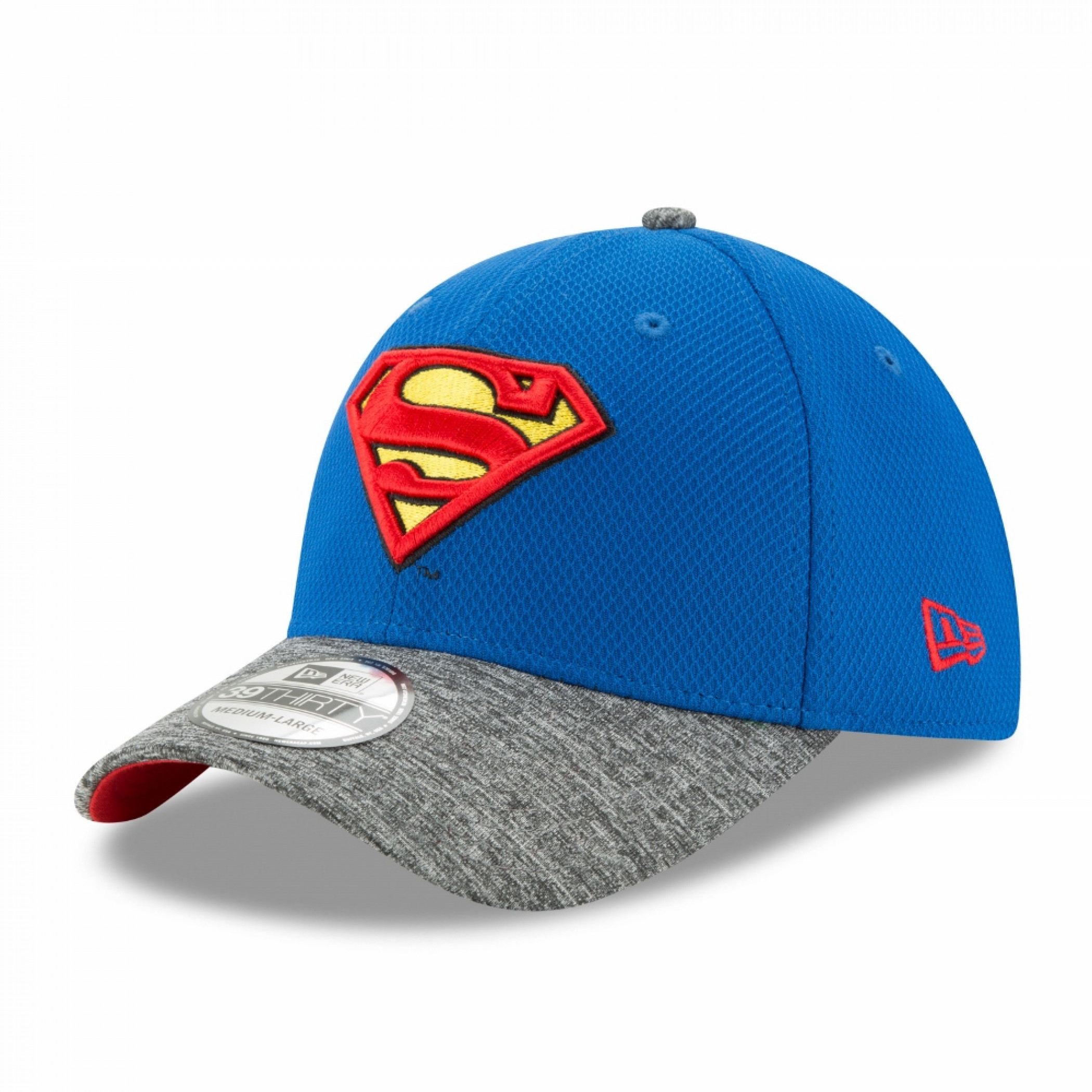 Superman Shaded Team Colors New Era 39Thirty Fitted Hat, Blue