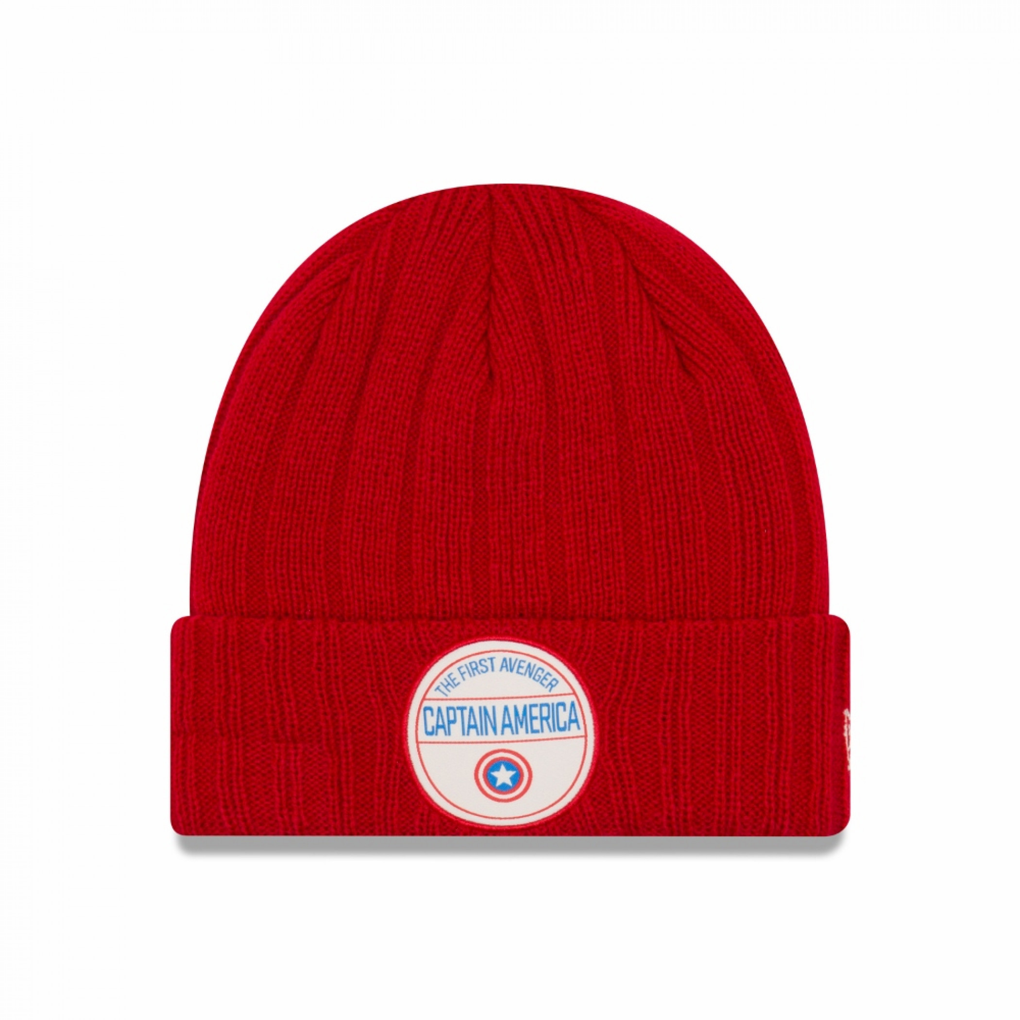 Captain America The First Avenger Retro Ribbed Cuff Beanie, Red