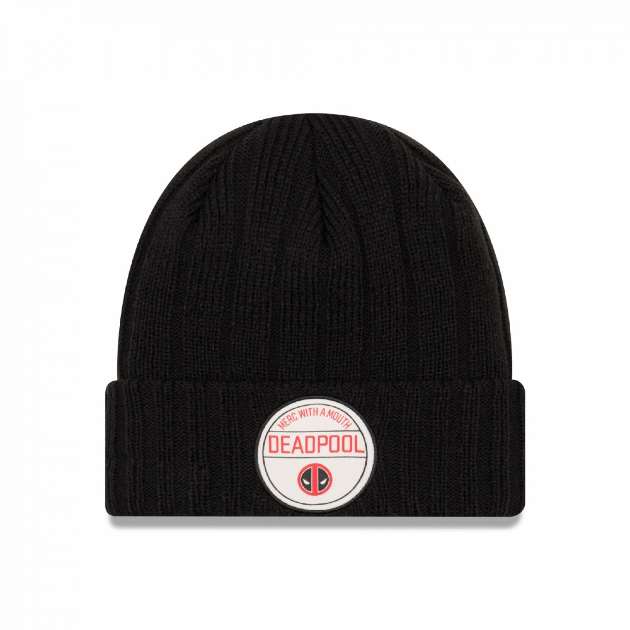 Deadpool Merc with a Mouth Ribbed Cuff Beanie, Red
