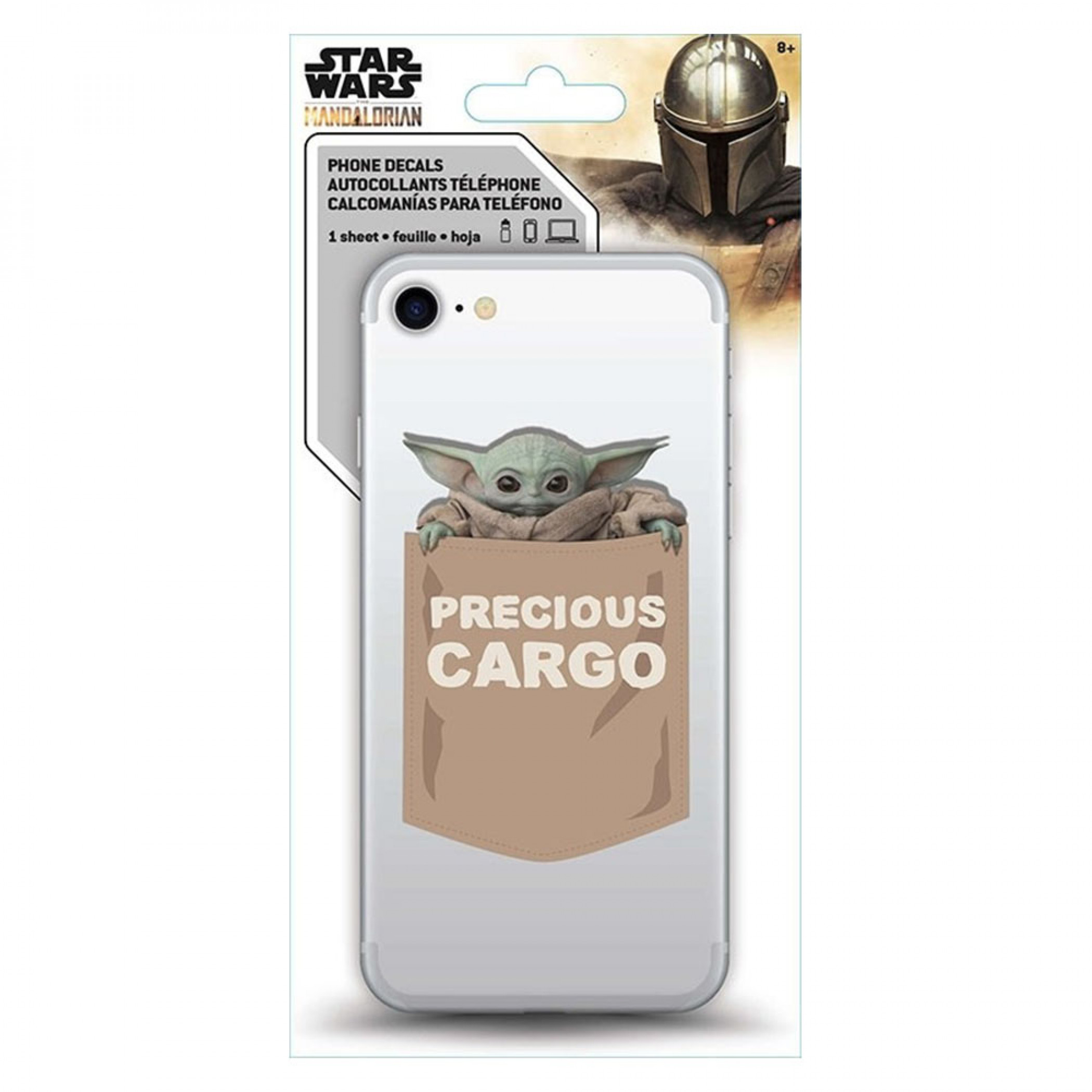 Star Wars The Mandalorian The Child Phone Sticker, Clear