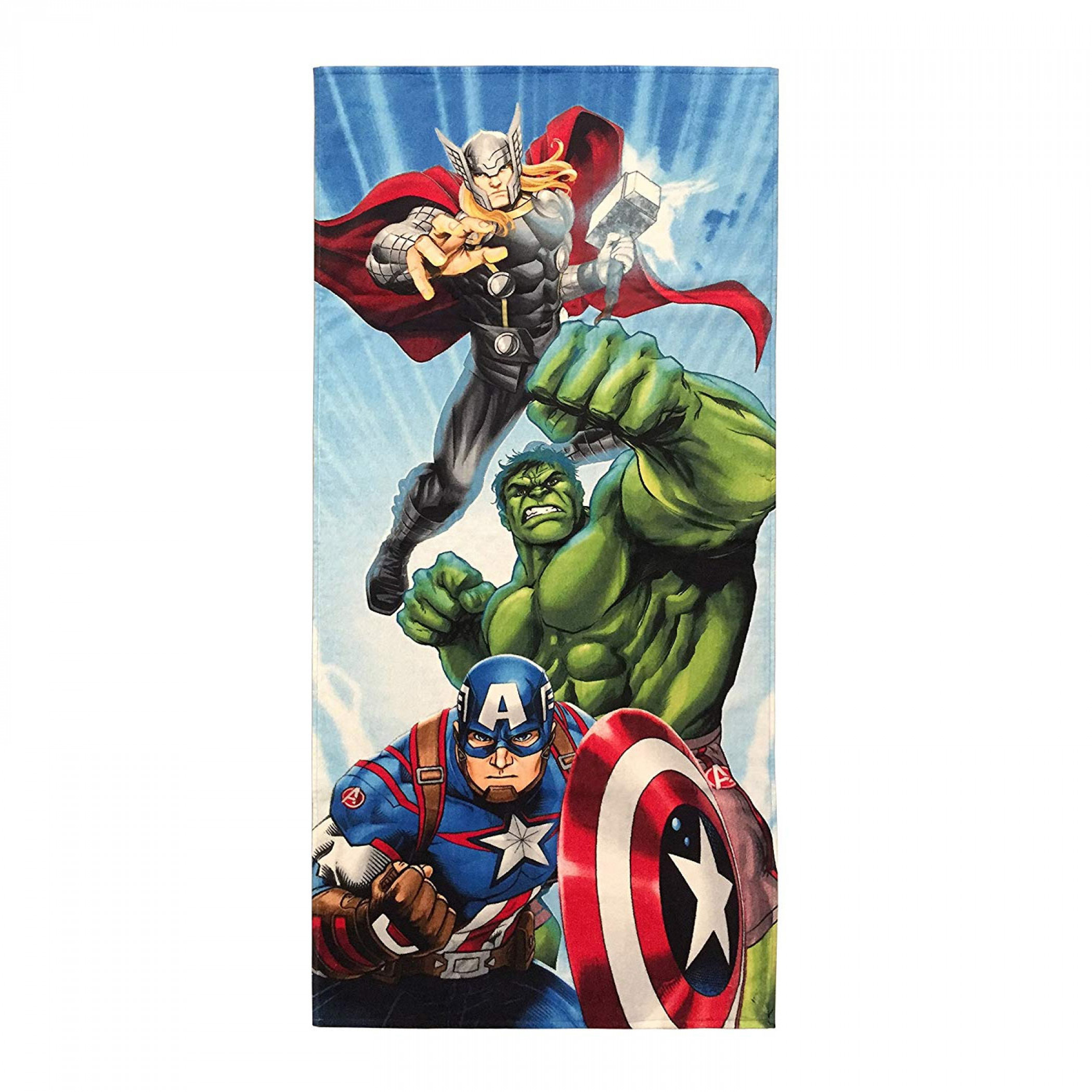 Avengers Assemble Beach Towel, Blue