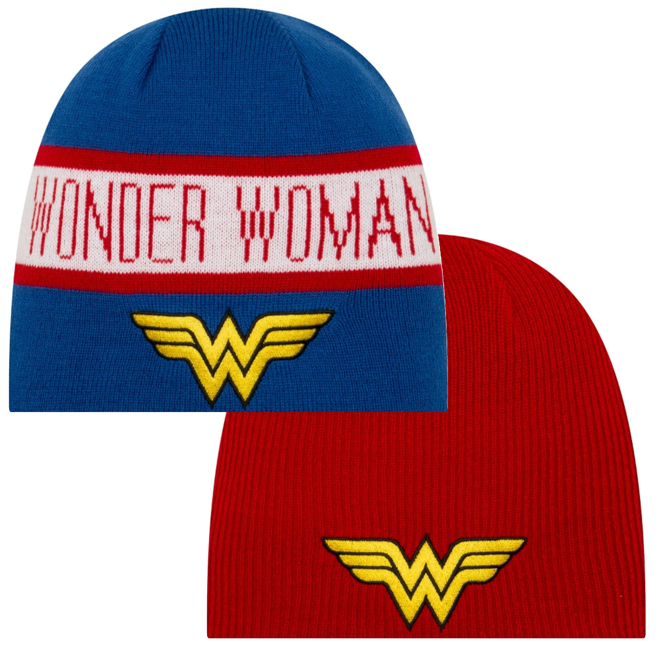 Wonder Woman Symbol Reversible New Era Beanie, Multi-Color