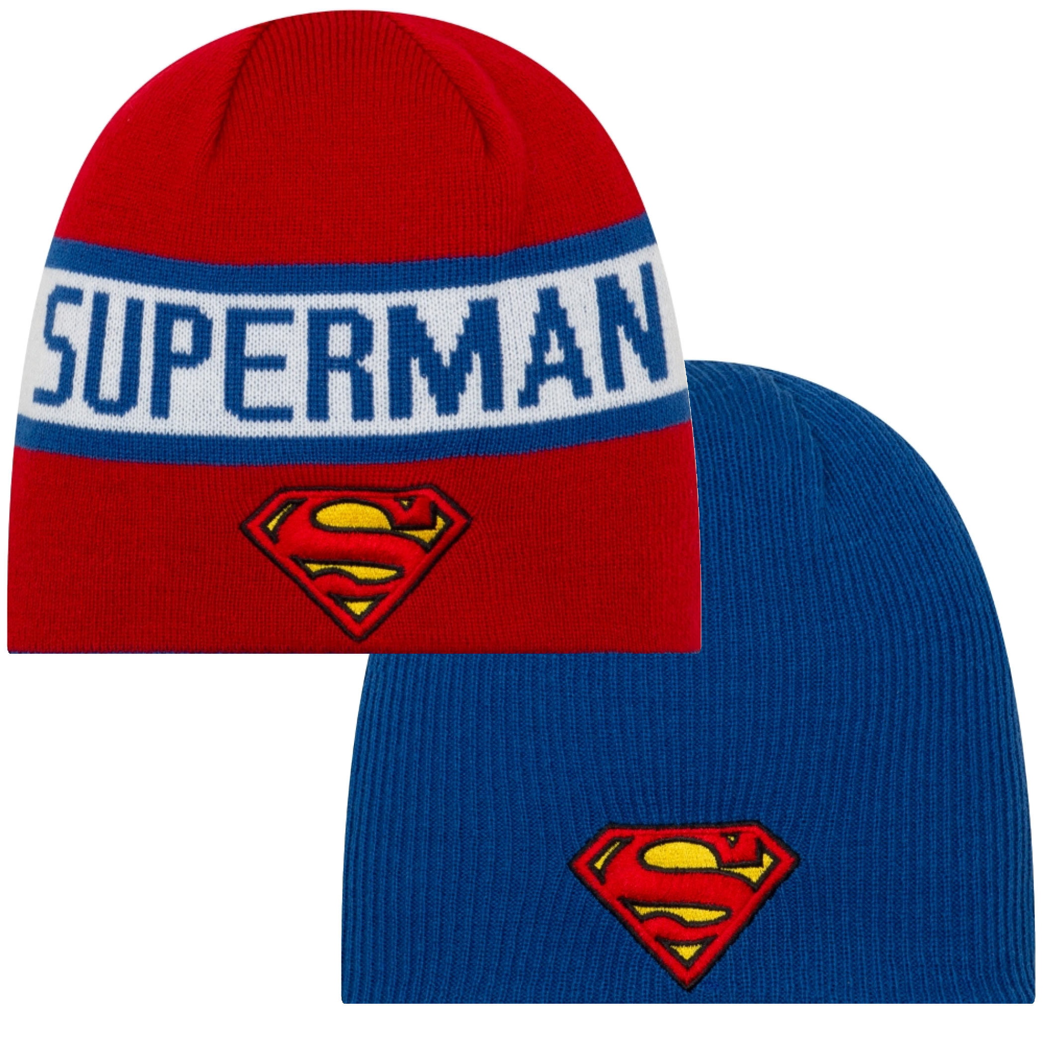 Superman Symbol Reversible New Era Beanie, Multi-Color