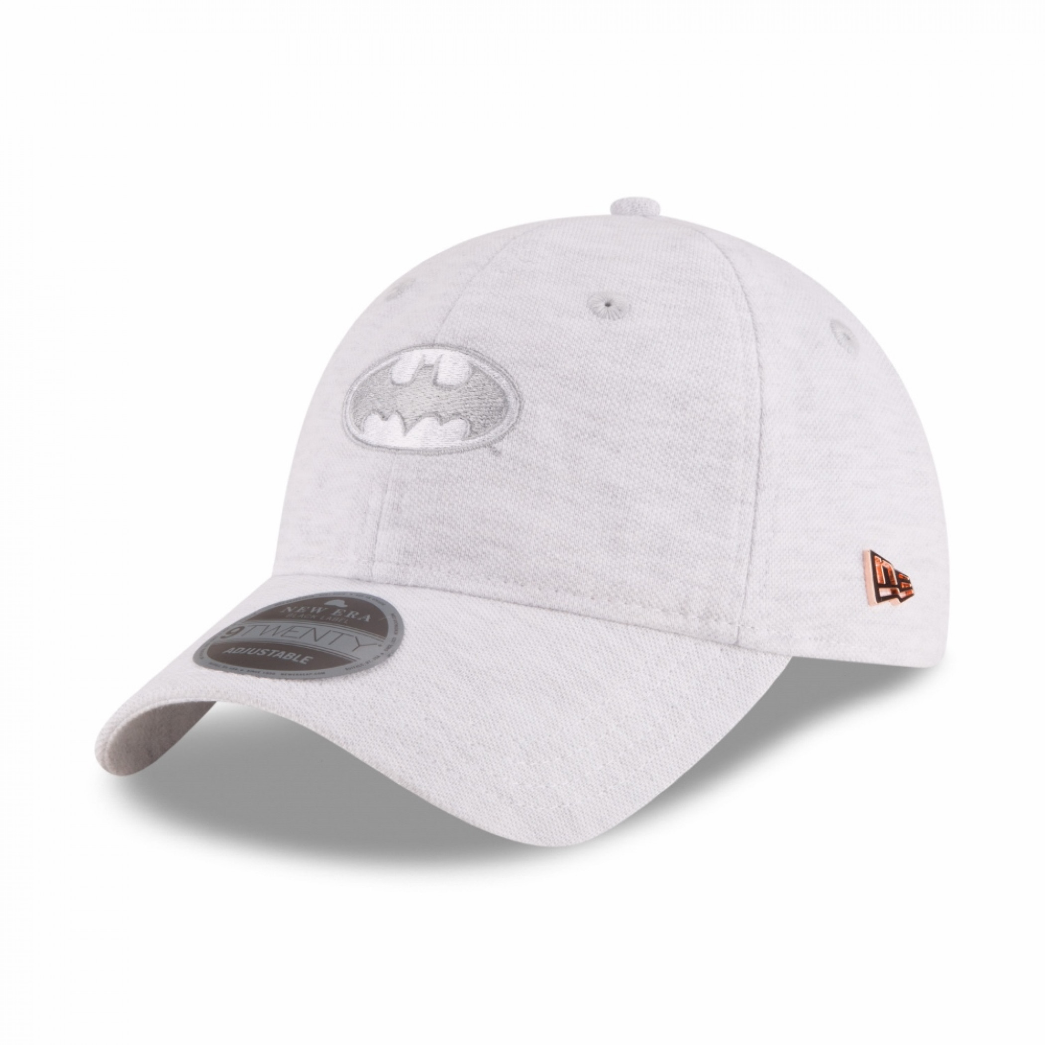 Batman Symbol Micro Stitch Grey New Era 9Twenty Adjustable Hat, Grey