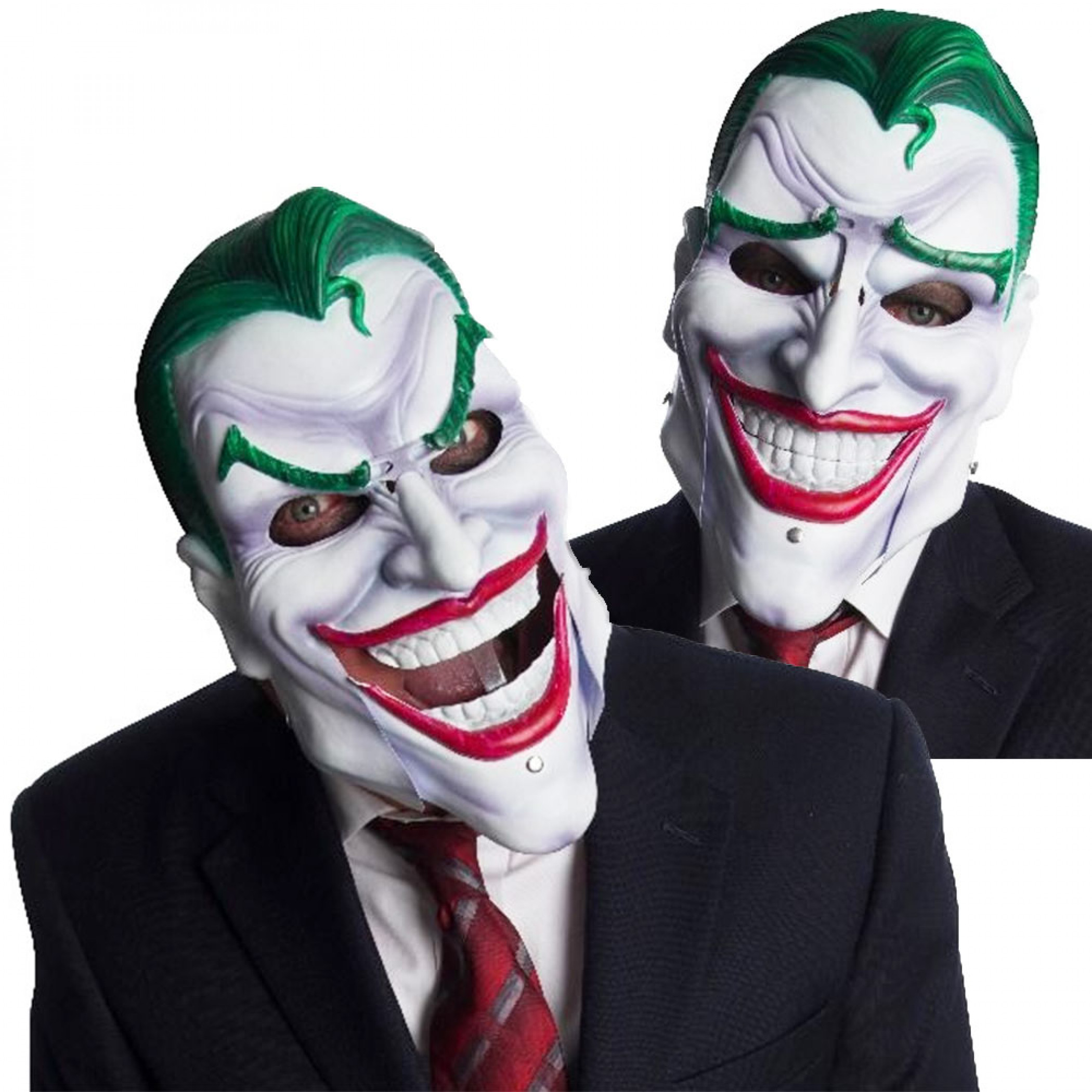 Joker Mask With Moving Eyebrows and Mouth, White