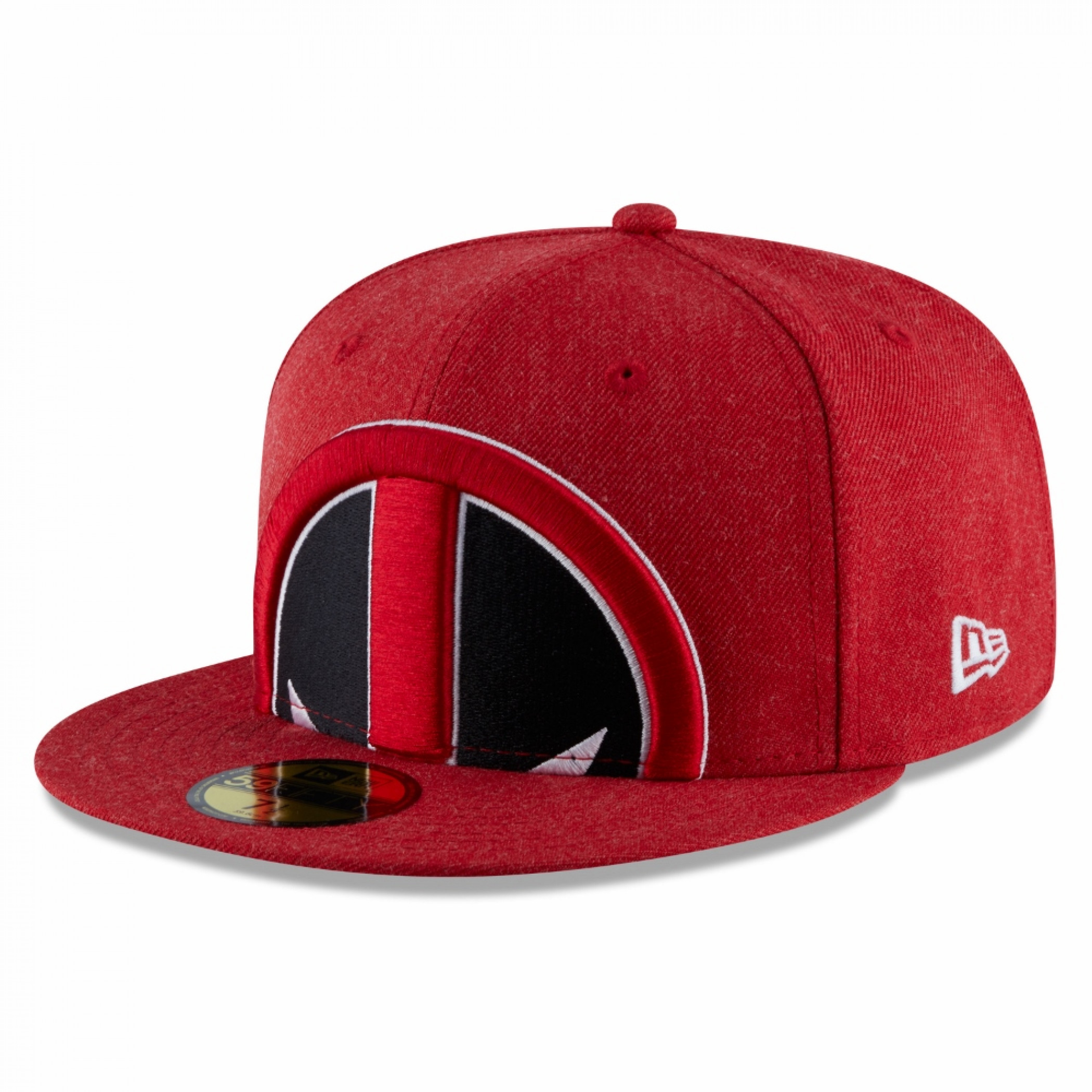 Deadpool Symbol Color Trim New Era 59Fifty Fitted Hat, Red