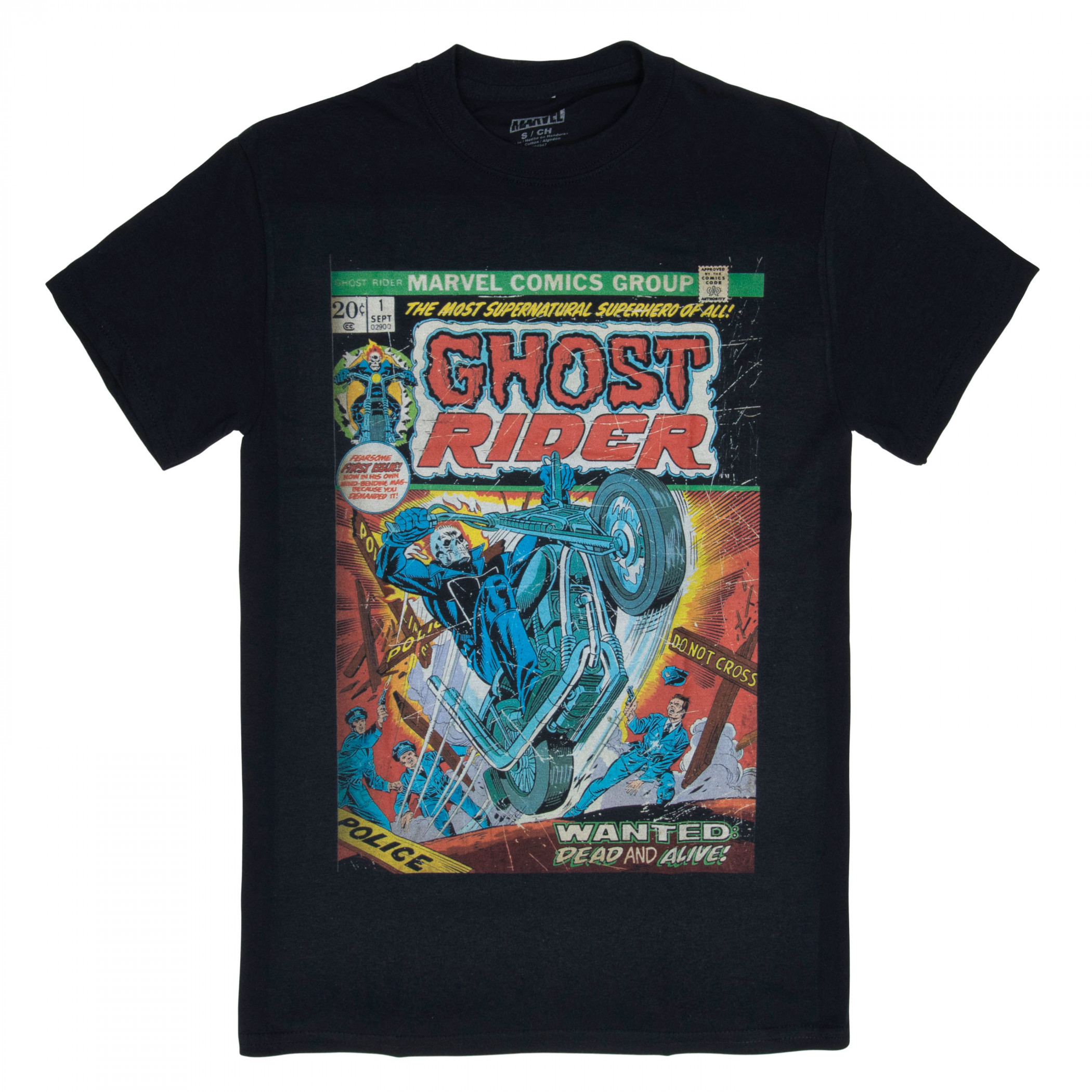 Marvel Ghost Rider Comic Cover T-Shirt, Black