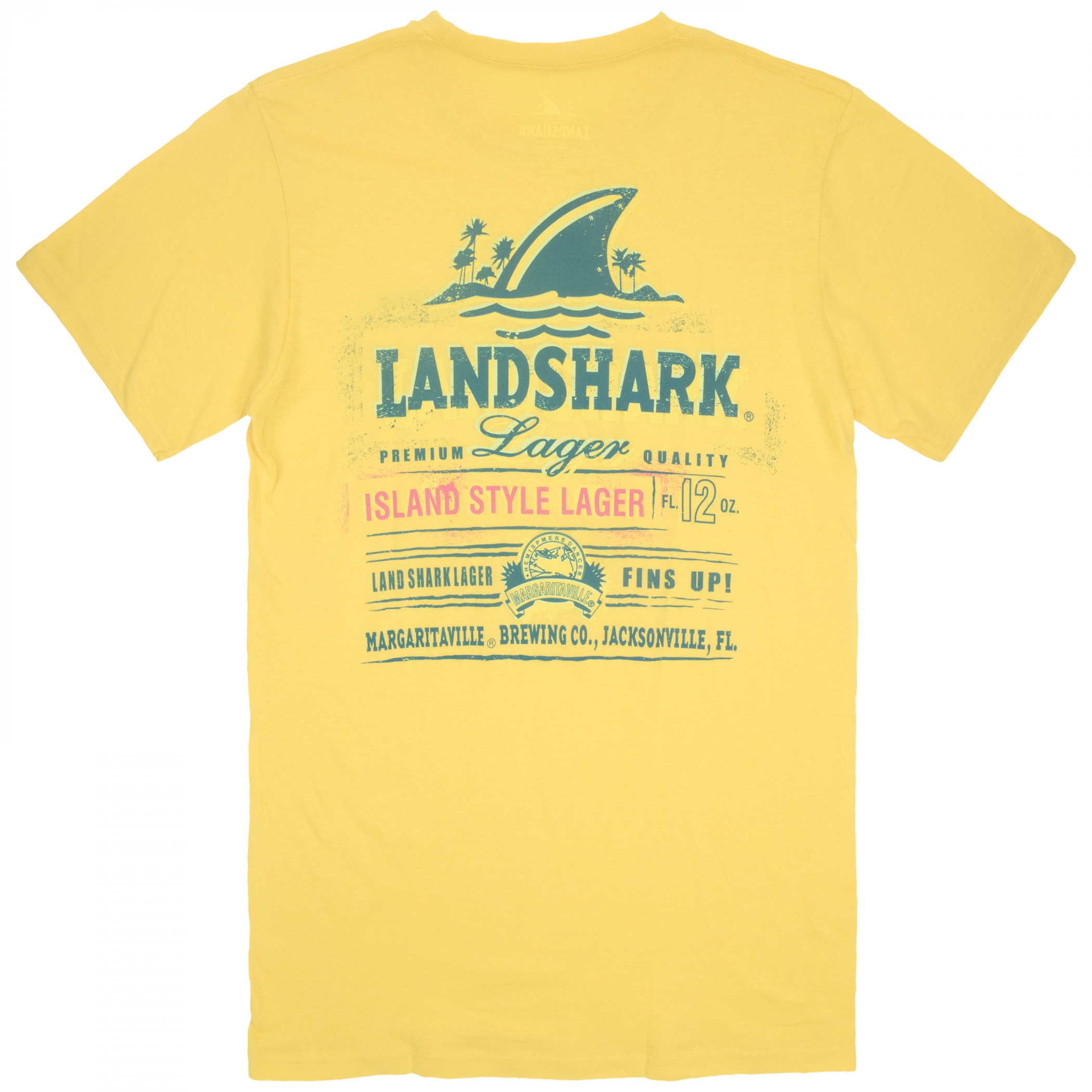 Landshark Lager Spray Label Front and Back Print T-Shirt