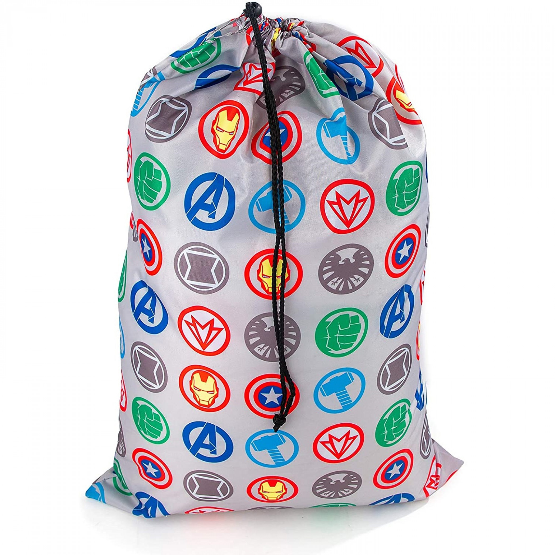 Avengers United Character Symbols Drawstring Laundry Bag, Multi-Color