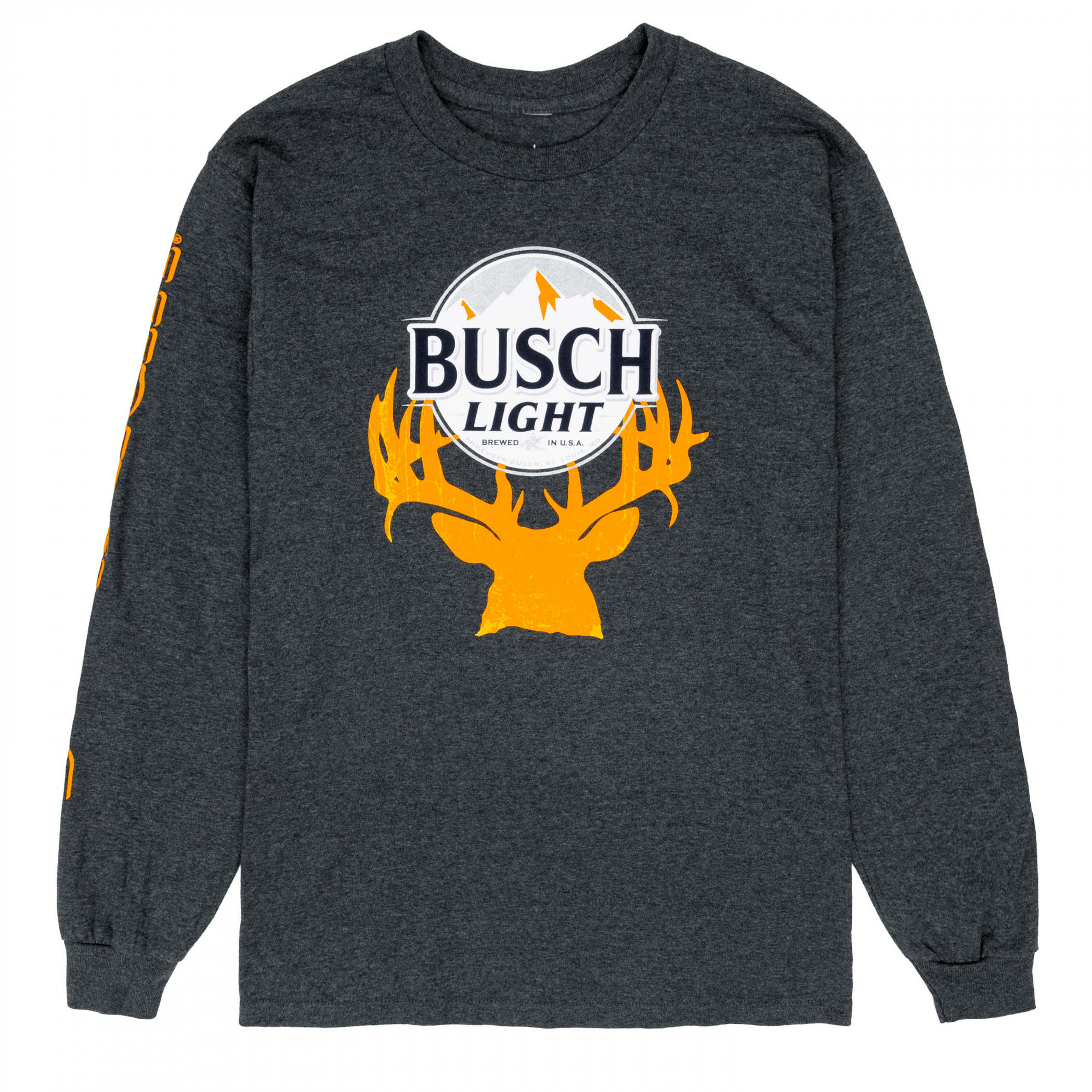 Busch Light Beer Deer Hunter Logo Long Sleeve Shirt