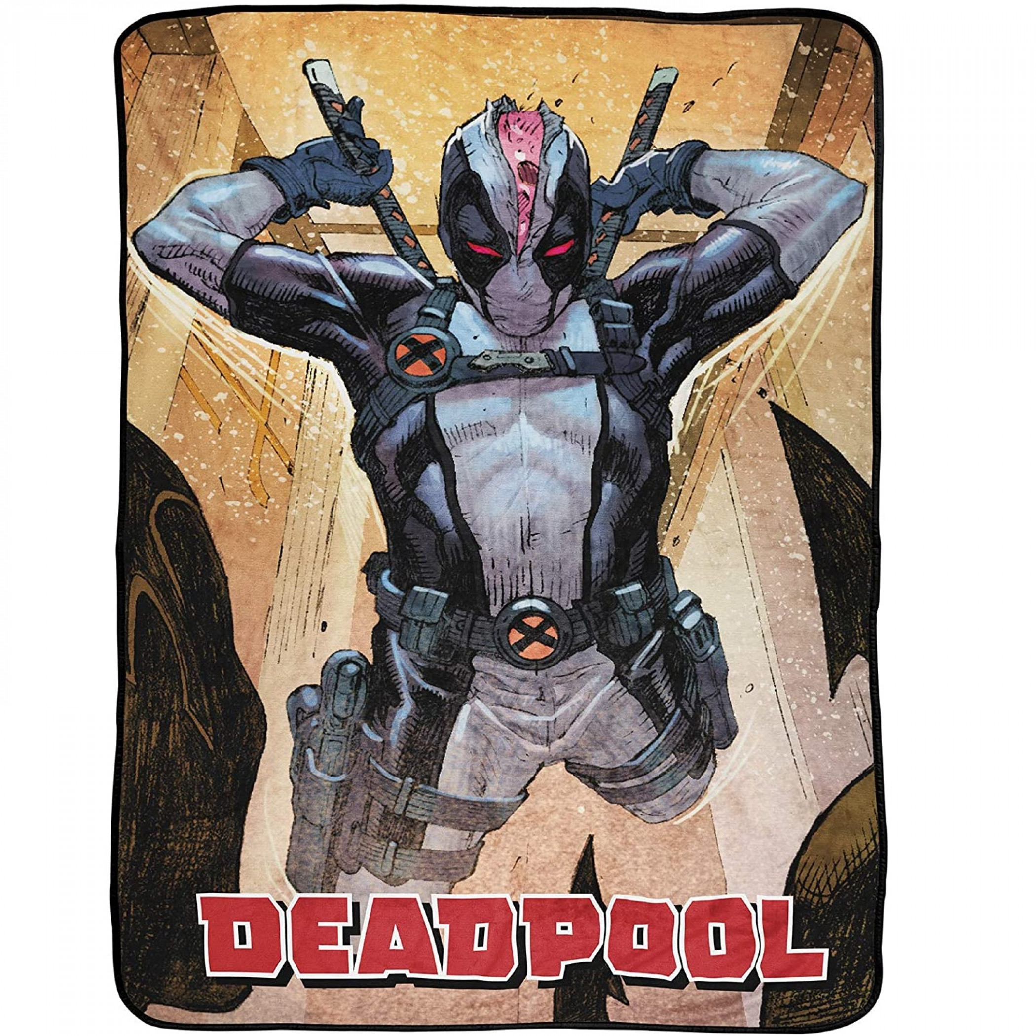 Marvel Deadpool X-Force Costume 46 x 60 Throw Blanket, Multi-Color
