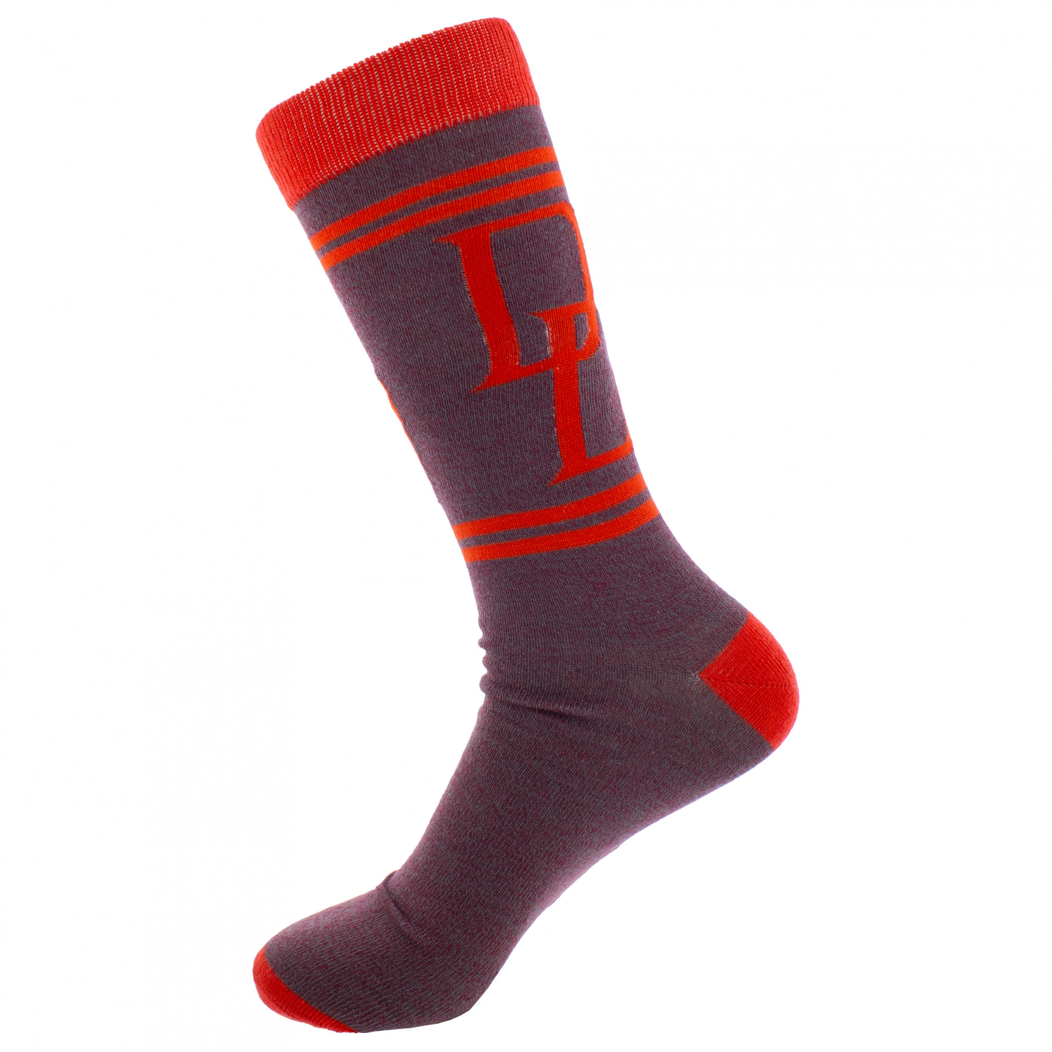 Marvel Daredevil Double D Symbol Crew Socks, Black