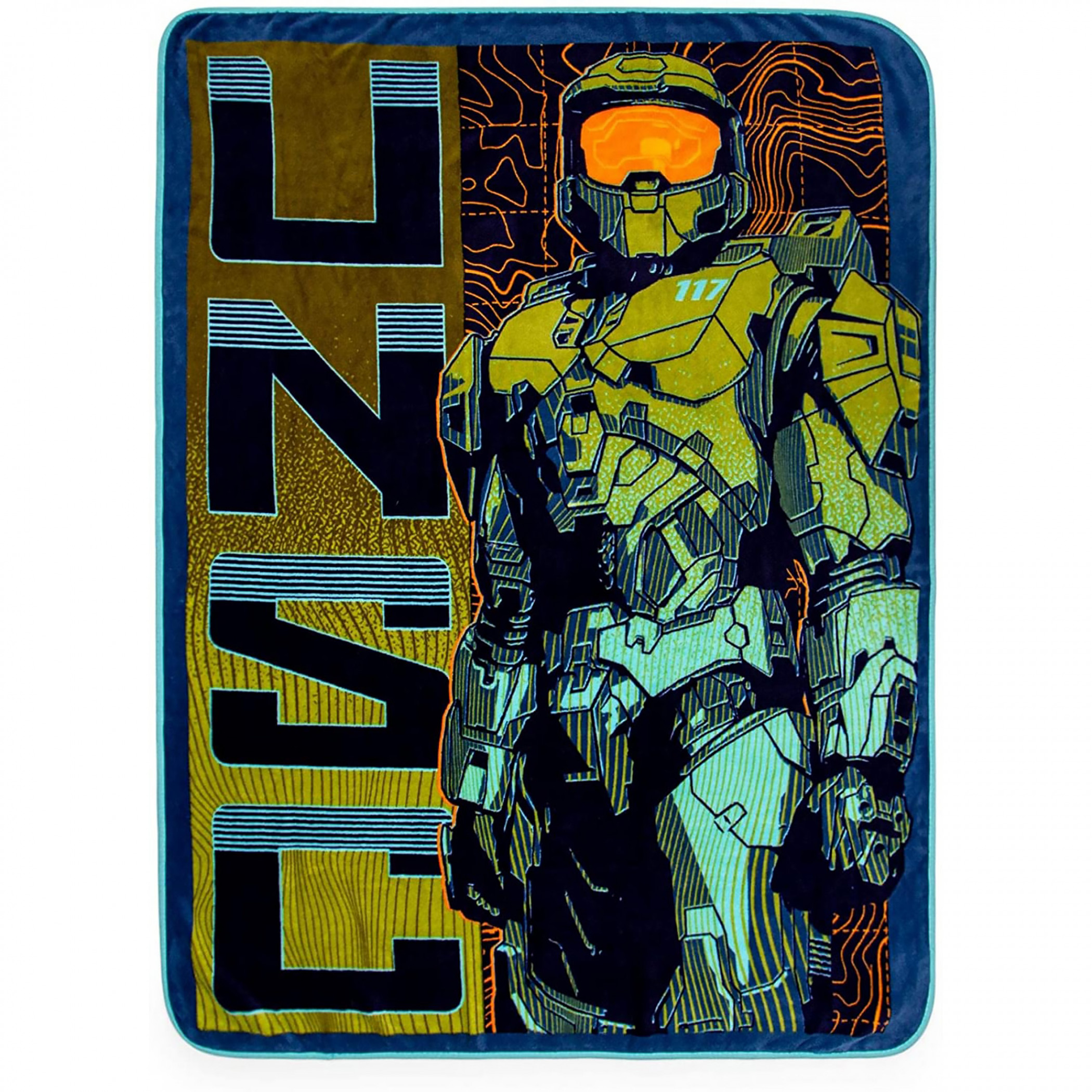 Halo Infinite UNSC Soldier Stance Micro-Plush 45'x60' Throw Blanket, Multi-Color