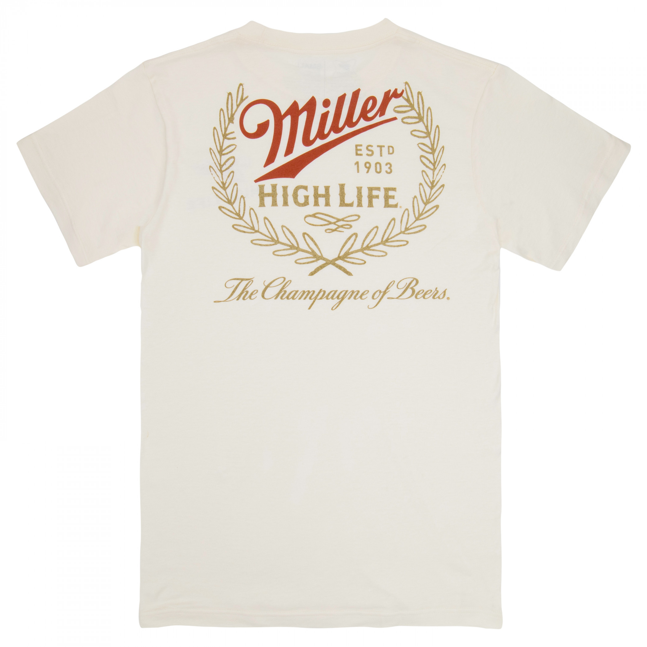 Miller High Life Champagne of Beers Front and Back Print T-Shirt