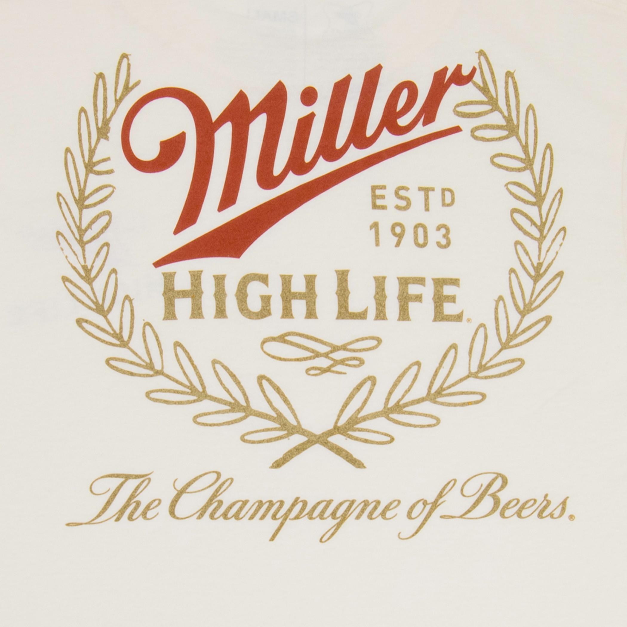 Miller High Life Champagne of Beers Front and Back Print T-Shirt