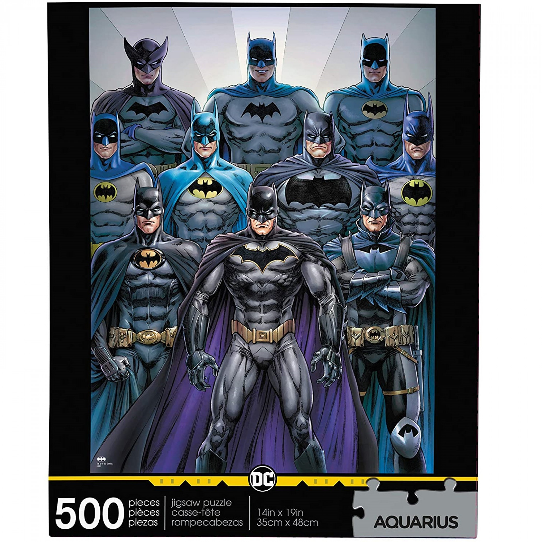 DC Comics Batman Batsuits 500-Piece Jigsaw Puzzle, Red