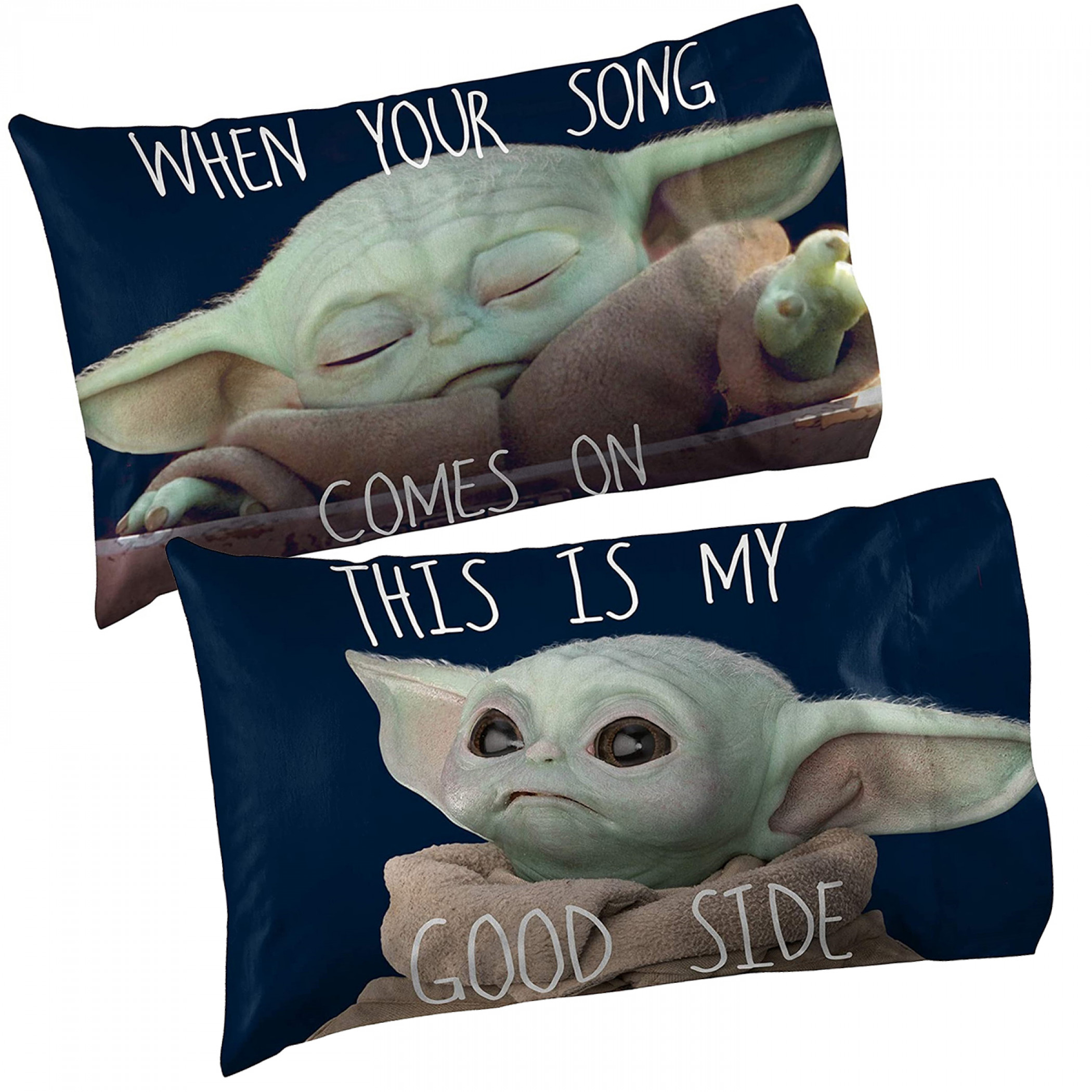 Star Wars The Mandalorian The Child Memes 1-Pack Reversible Pillowcase, Multi-Color