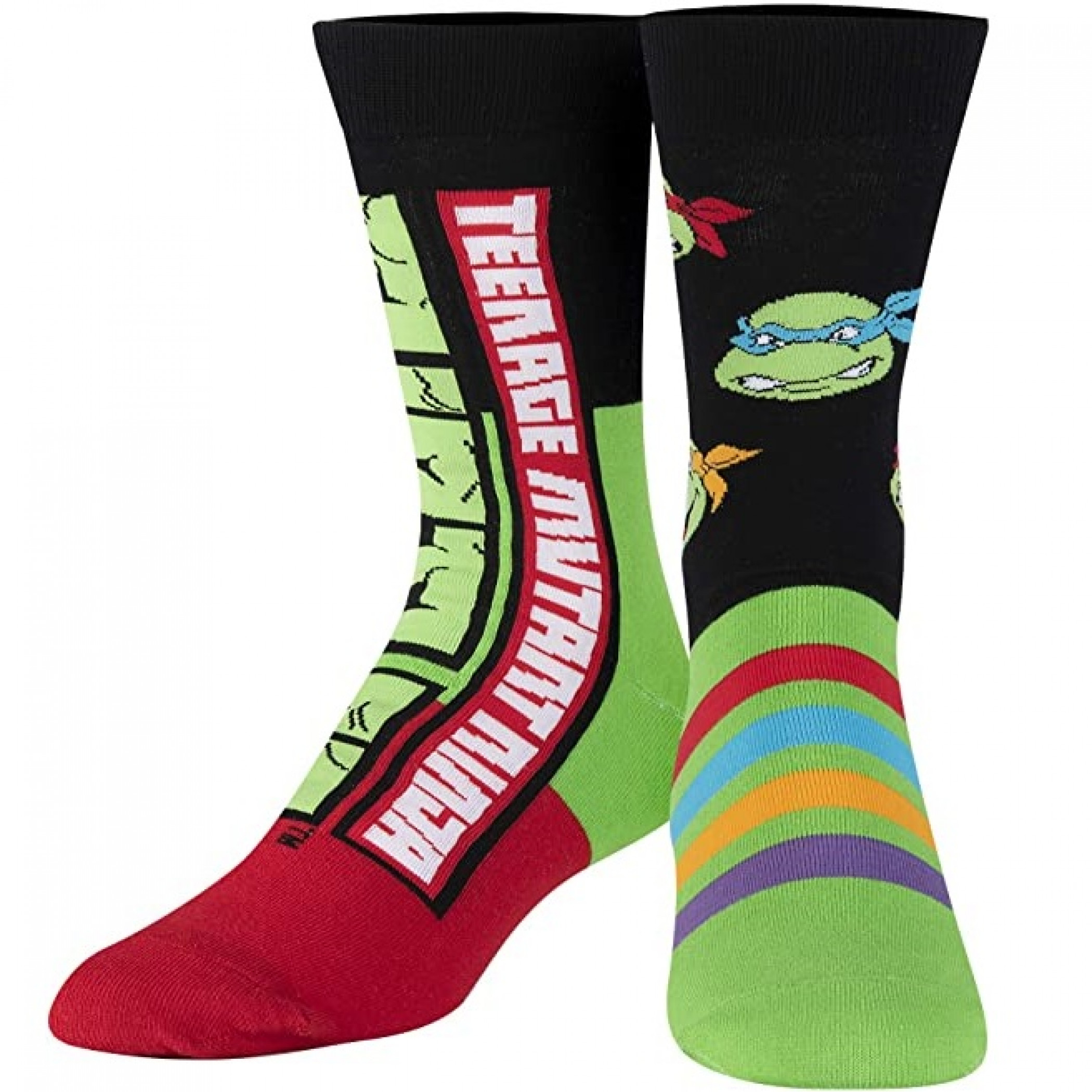 Teenage Mutant Ninja Turtles Colors and Characters Crew Socks, Multi-Color