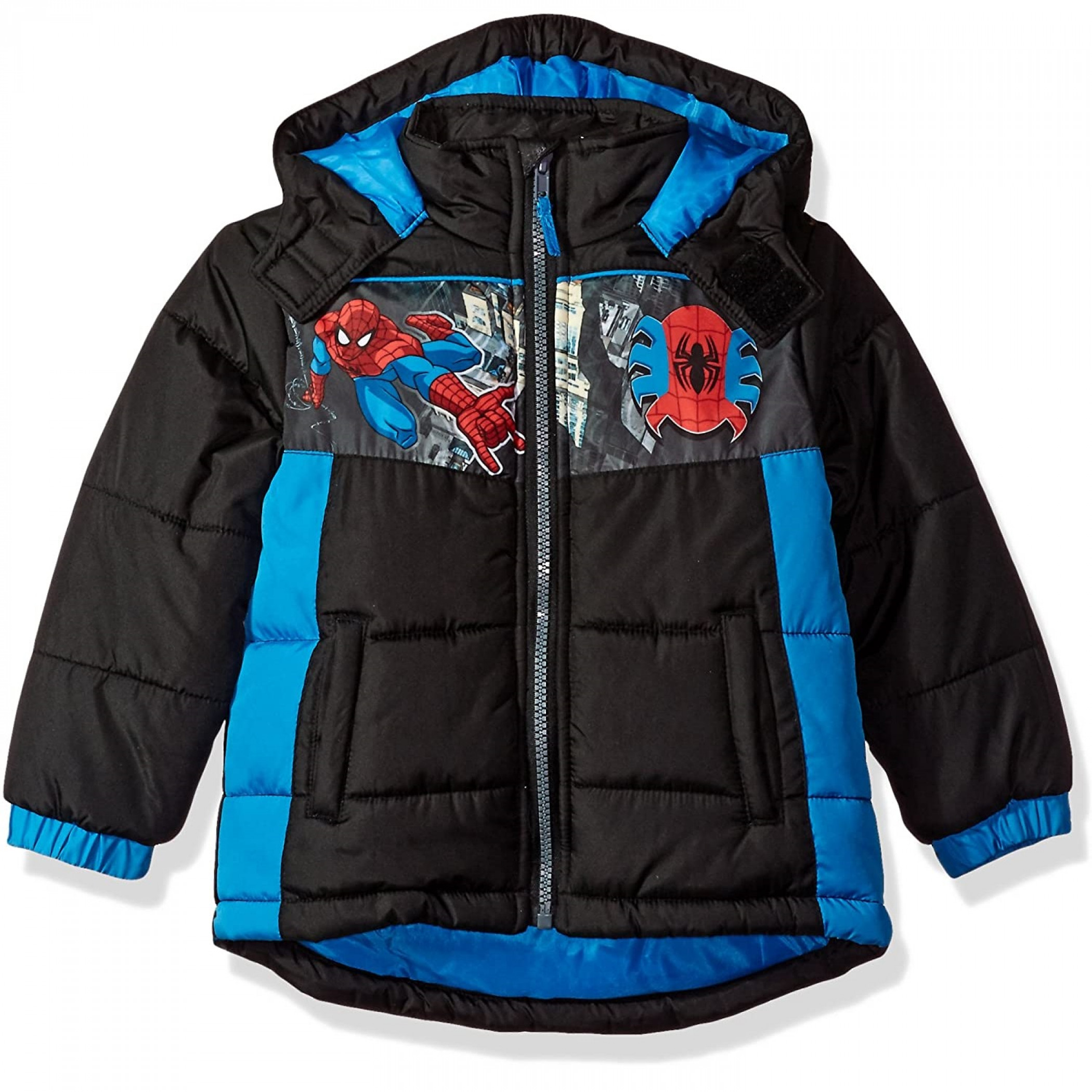 Spider-Man Character Toddler Puffer Coat, Multi-Color