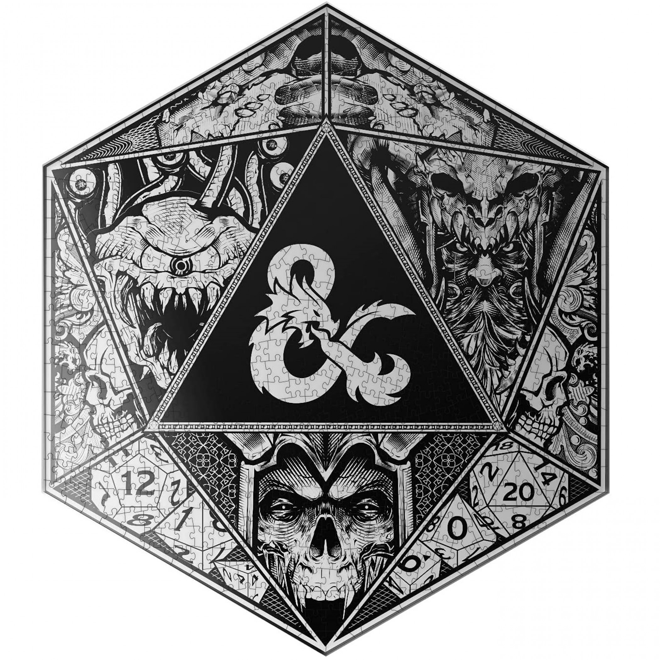 Dungeons & Dragons D20 750 Piece Jigsaw Puzzle, Multi-Color