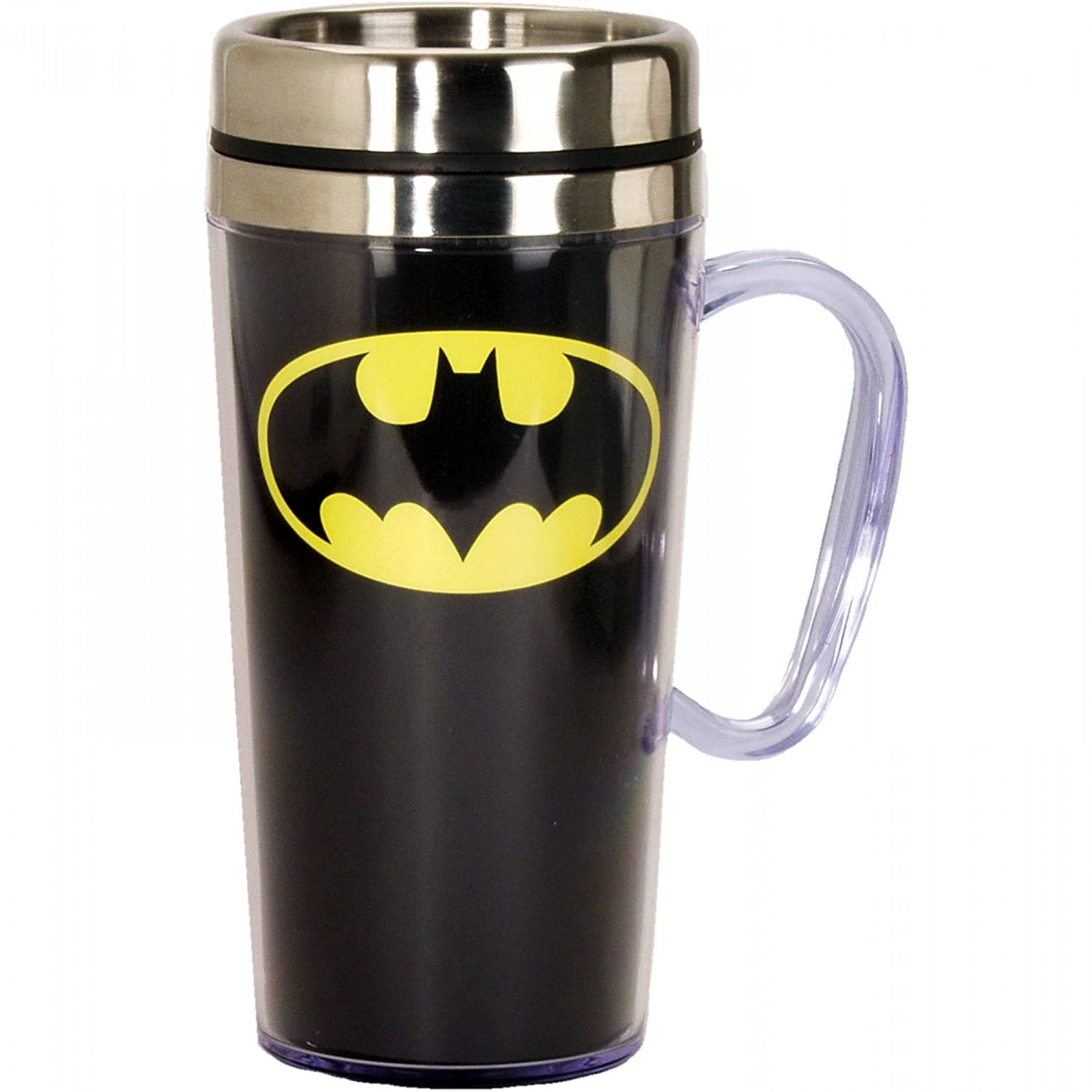 Batman Symbol Travel Mug, Black