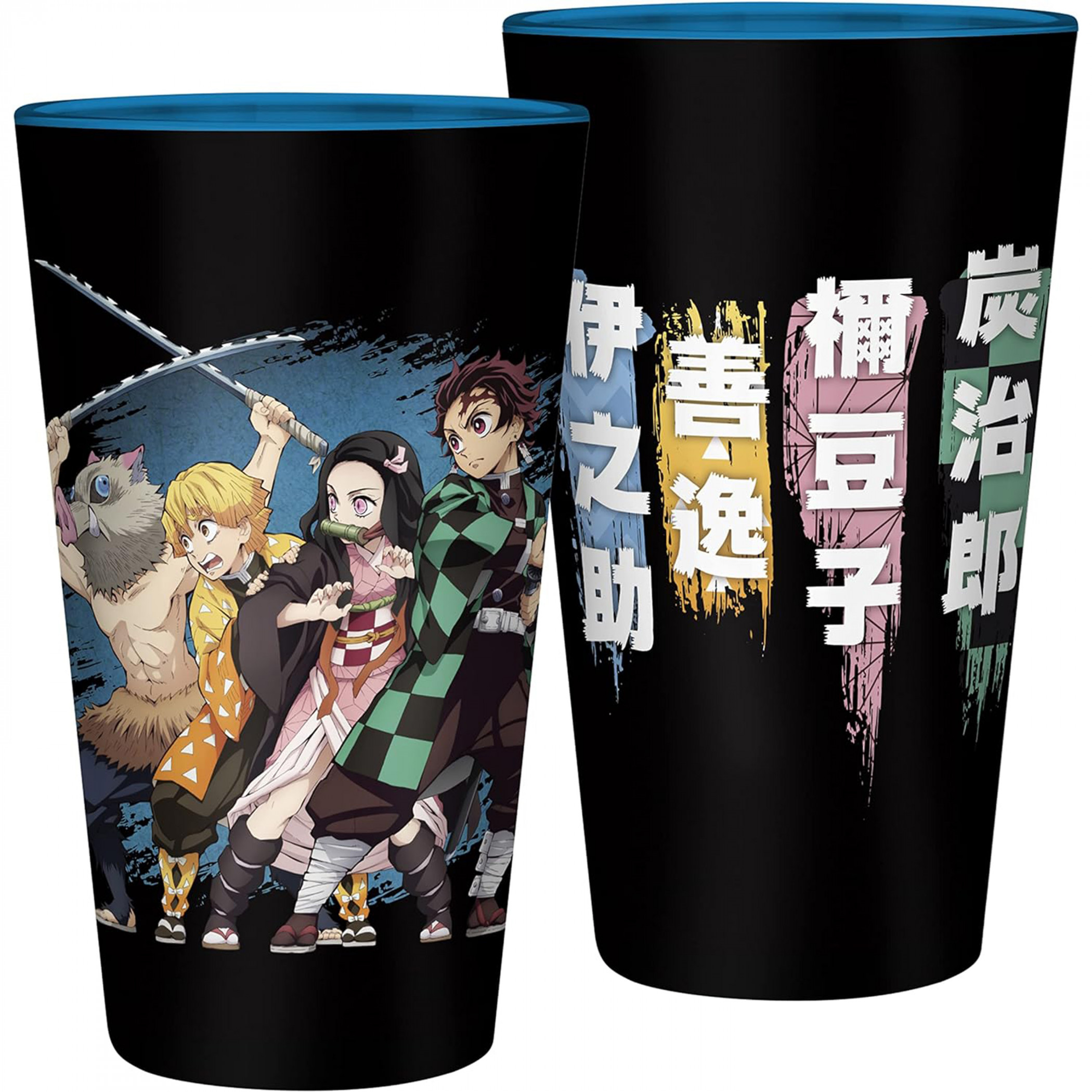 Demon Slayer Characters Print 16oz Pint Glass, Black