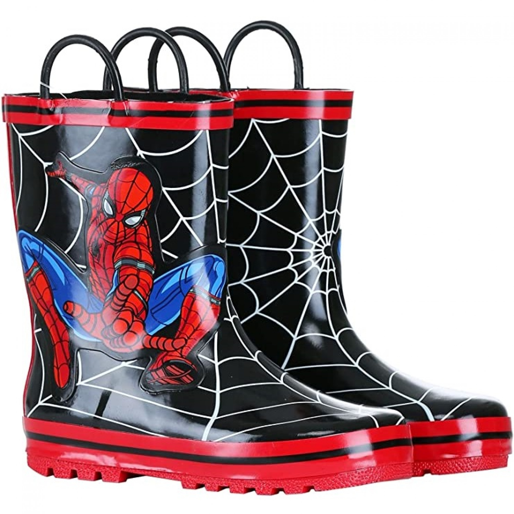 Spider-Man Swinging Web Kids Rain Boots, Red