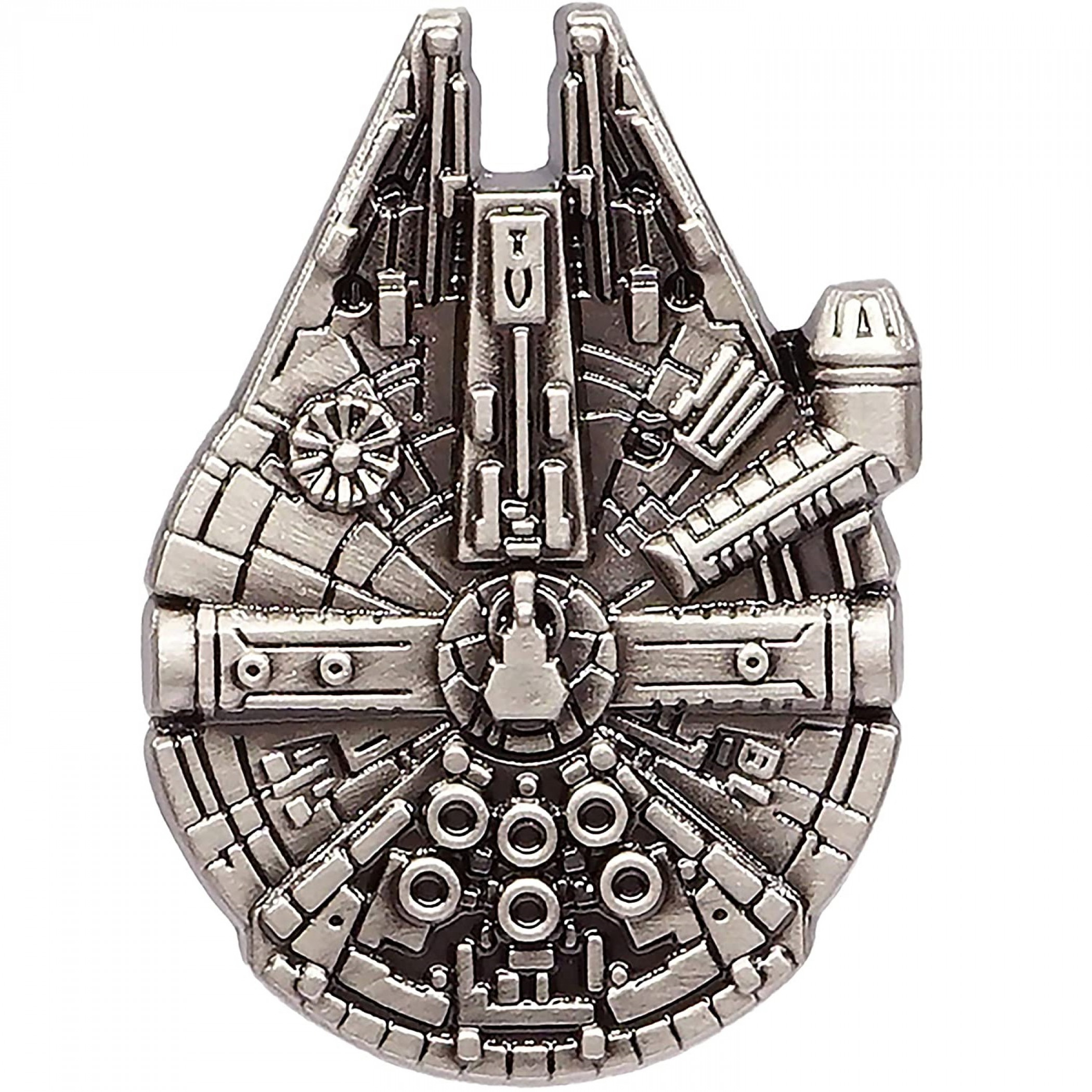 Star Wars Millennium Falcon Pewter Lapel Pin, Silver