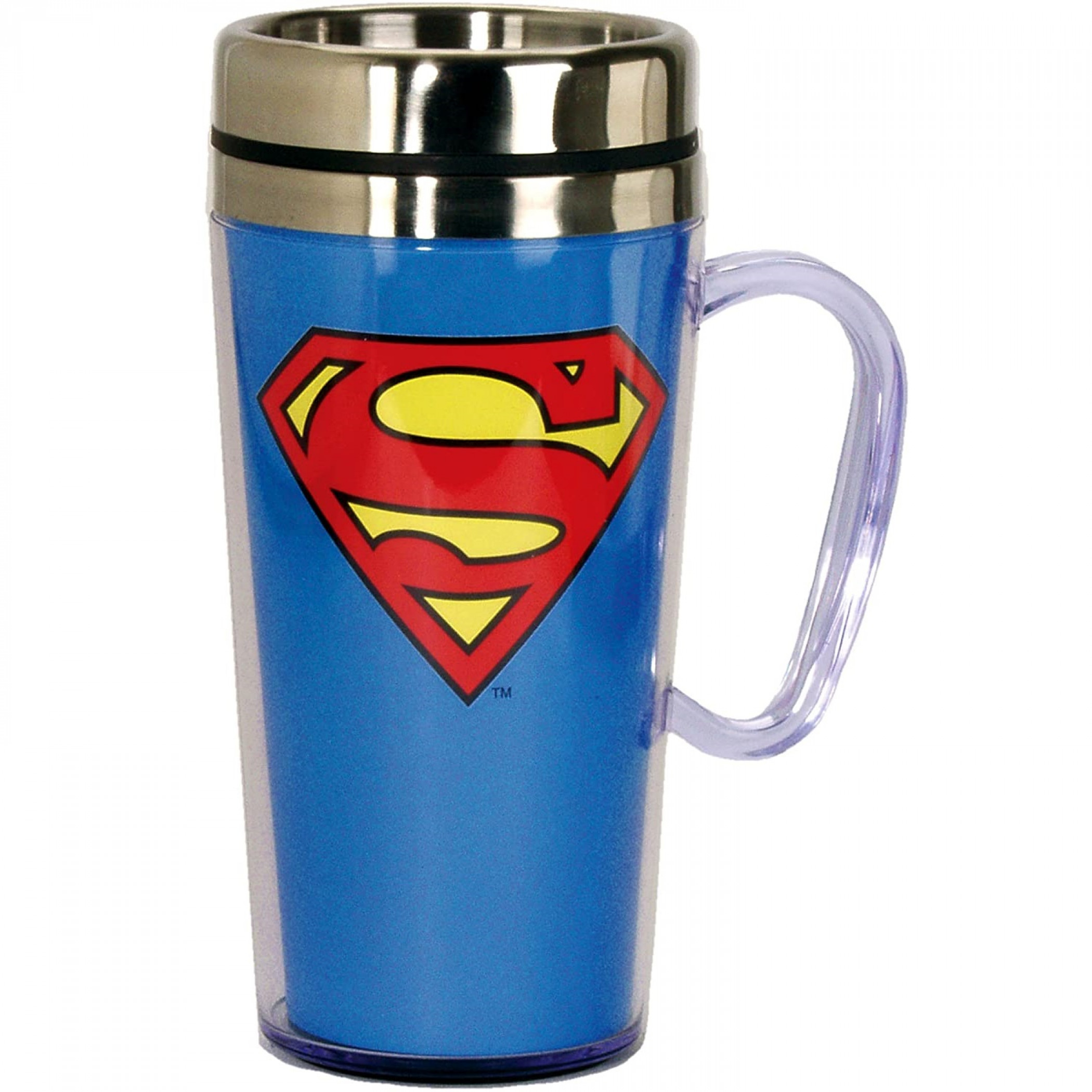 Superman Symbol Travel Mug, Blue
