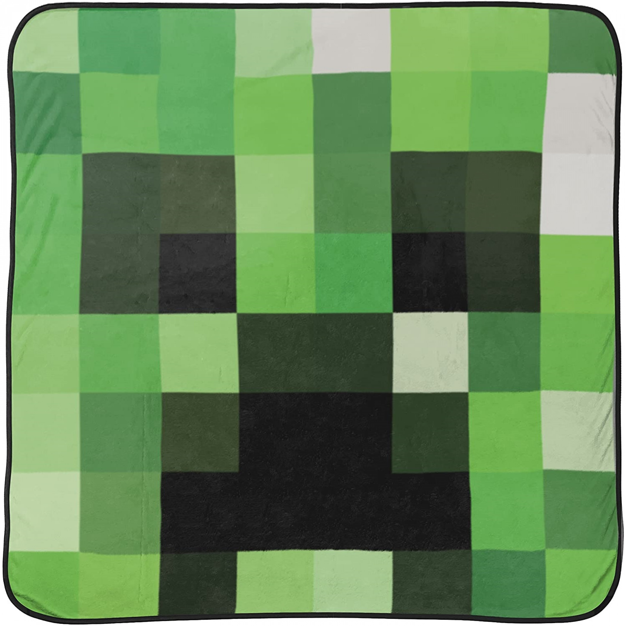 Minecraft Creeper Face Fleece Throw Blanket, Multi-Color