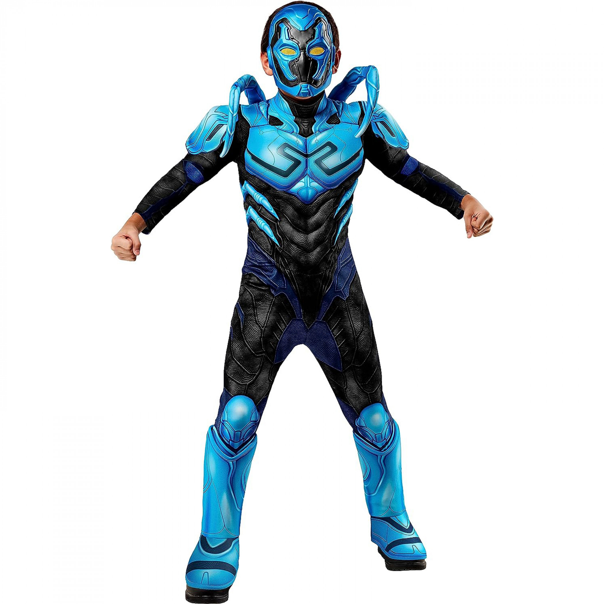 Blue Beetle Deluxe Kid's Costume, Blue