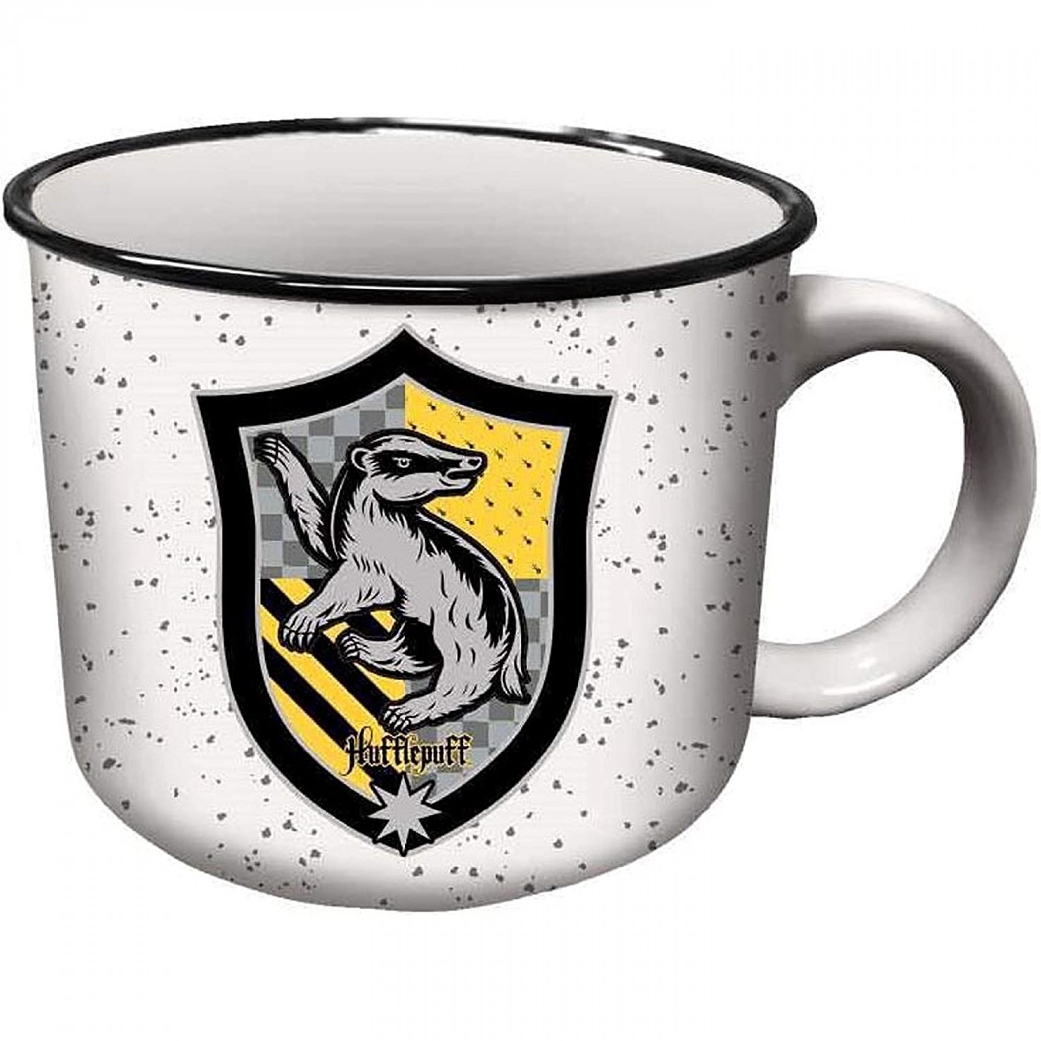 Harry Potter Hufflepuff House Crest Ceramic Camper Mug, White