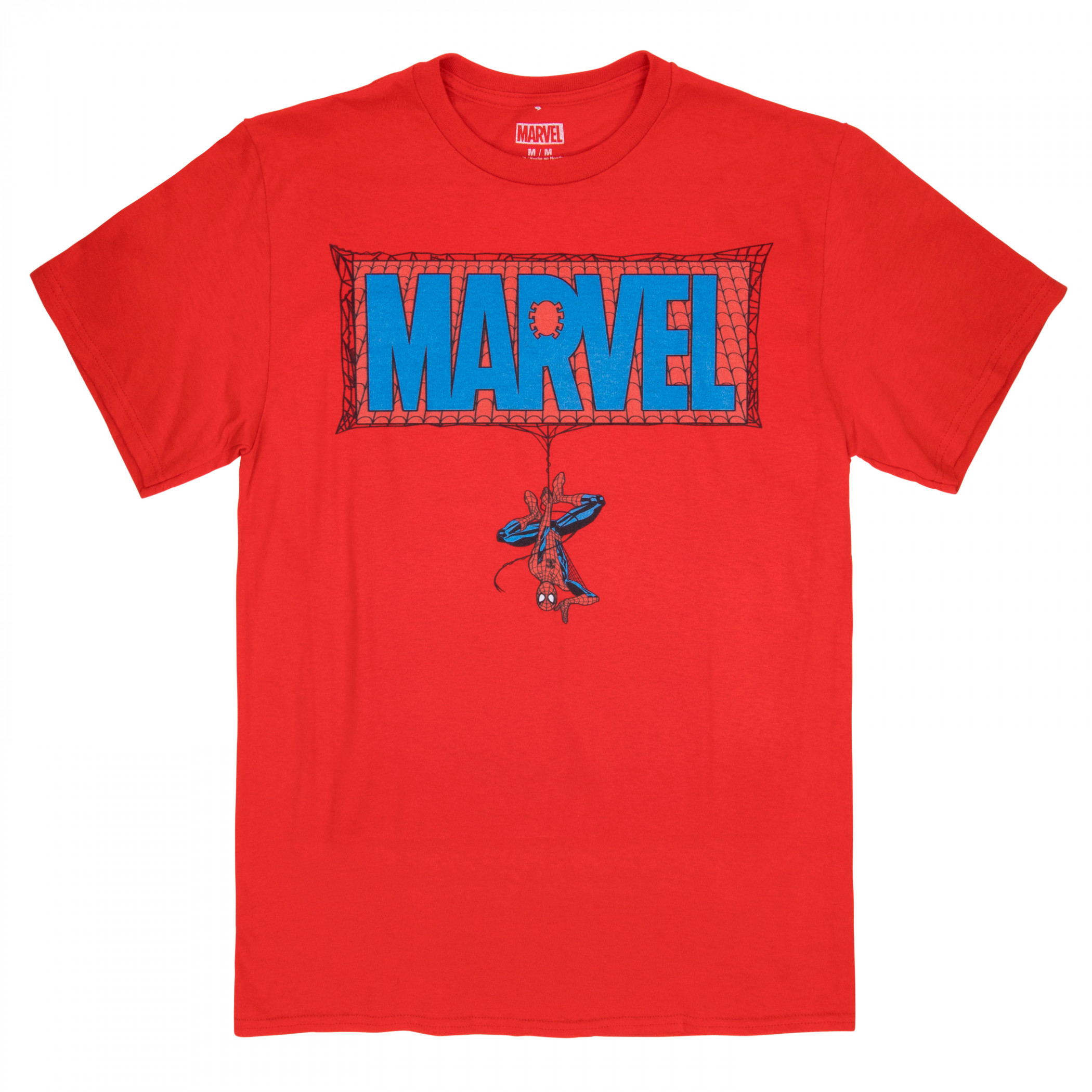 Marvel Comics Text Brand Spider-man Themed T-shirt, Red