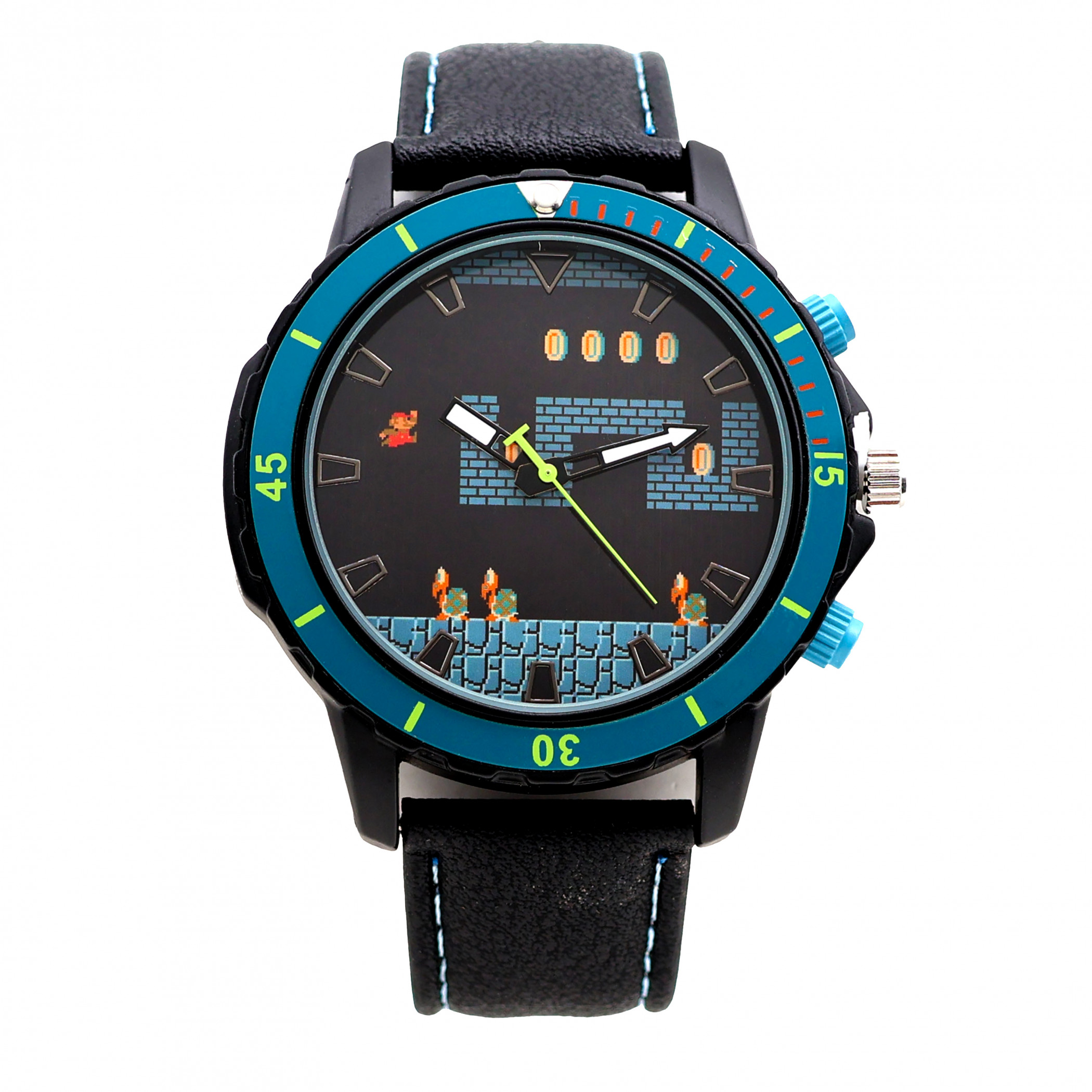 Super Mario Dungeon Scene Watch with Adjustable Strap, Black